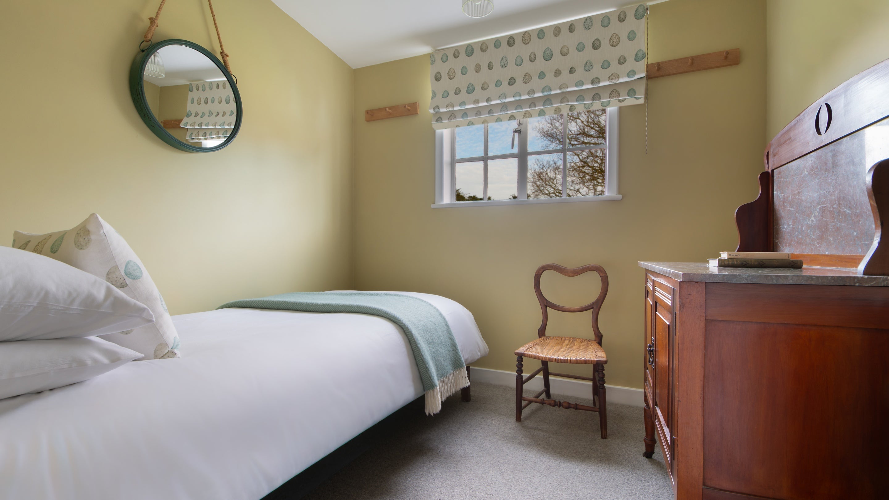 The single bedroom at The Old Club House, Isle Of Wight