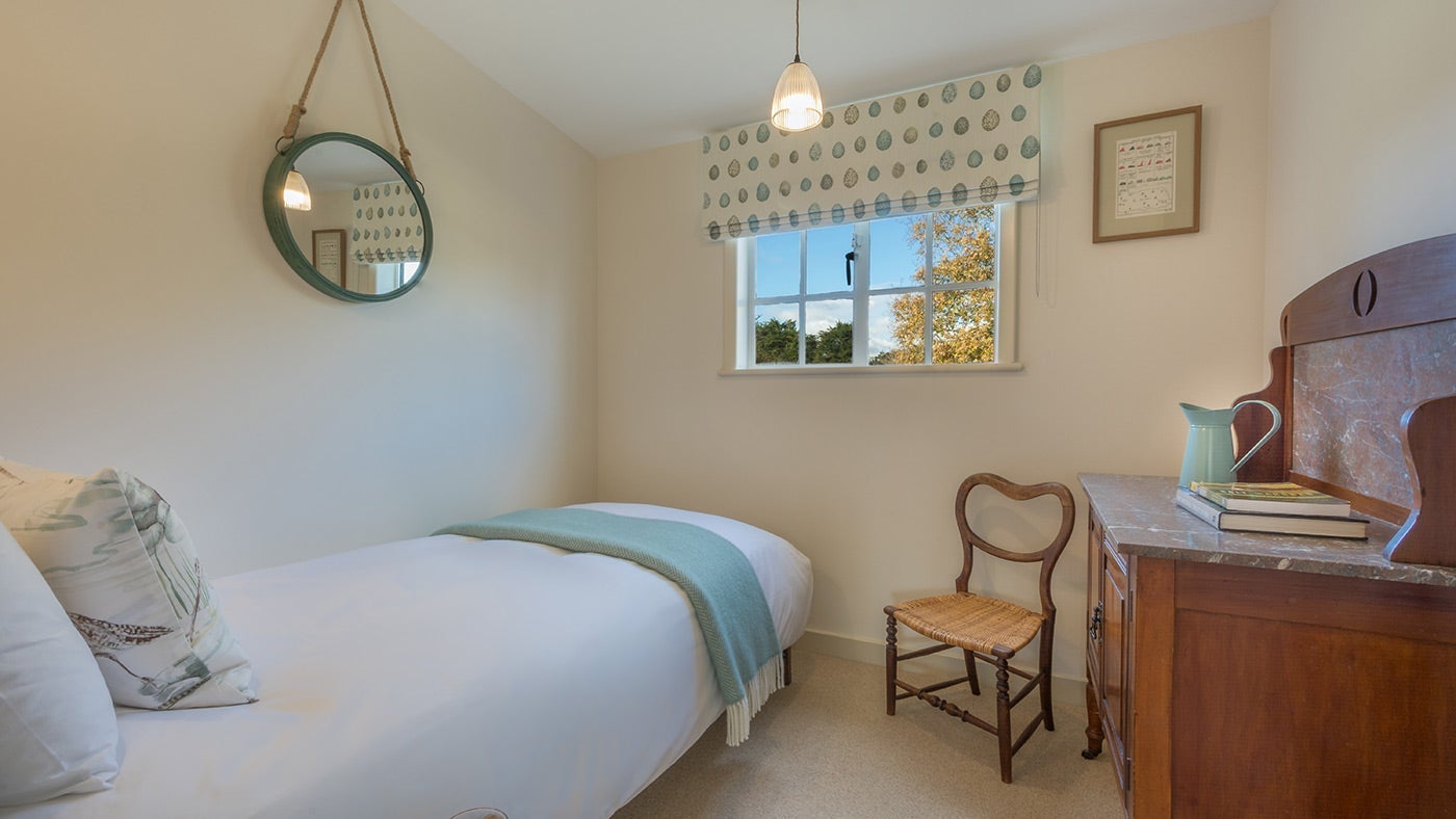 The single bedroom at The Old Club House, St Helens, Isle of Wight