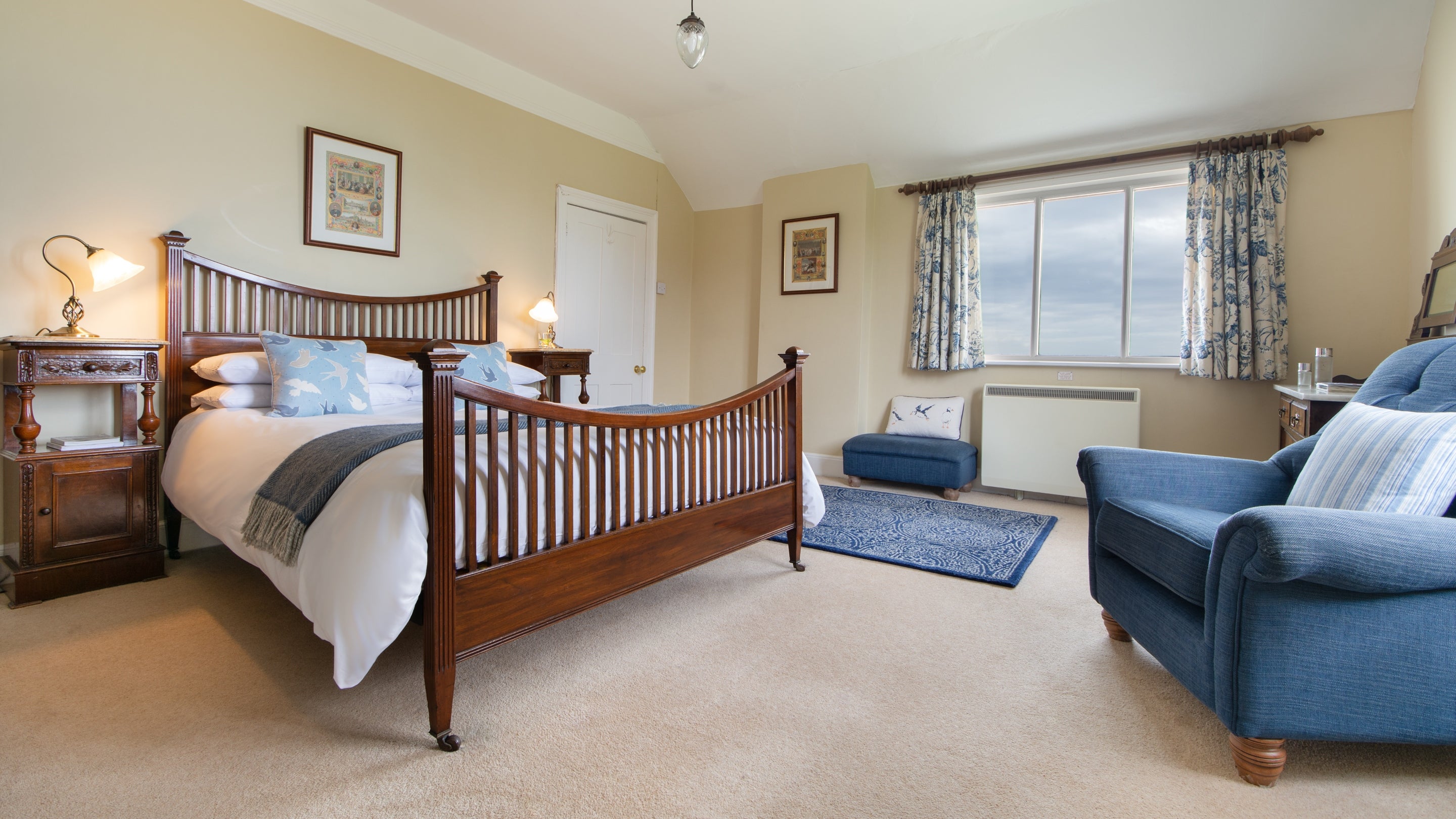 The double bedroom at Rosetta Cottage, Isle of Wight