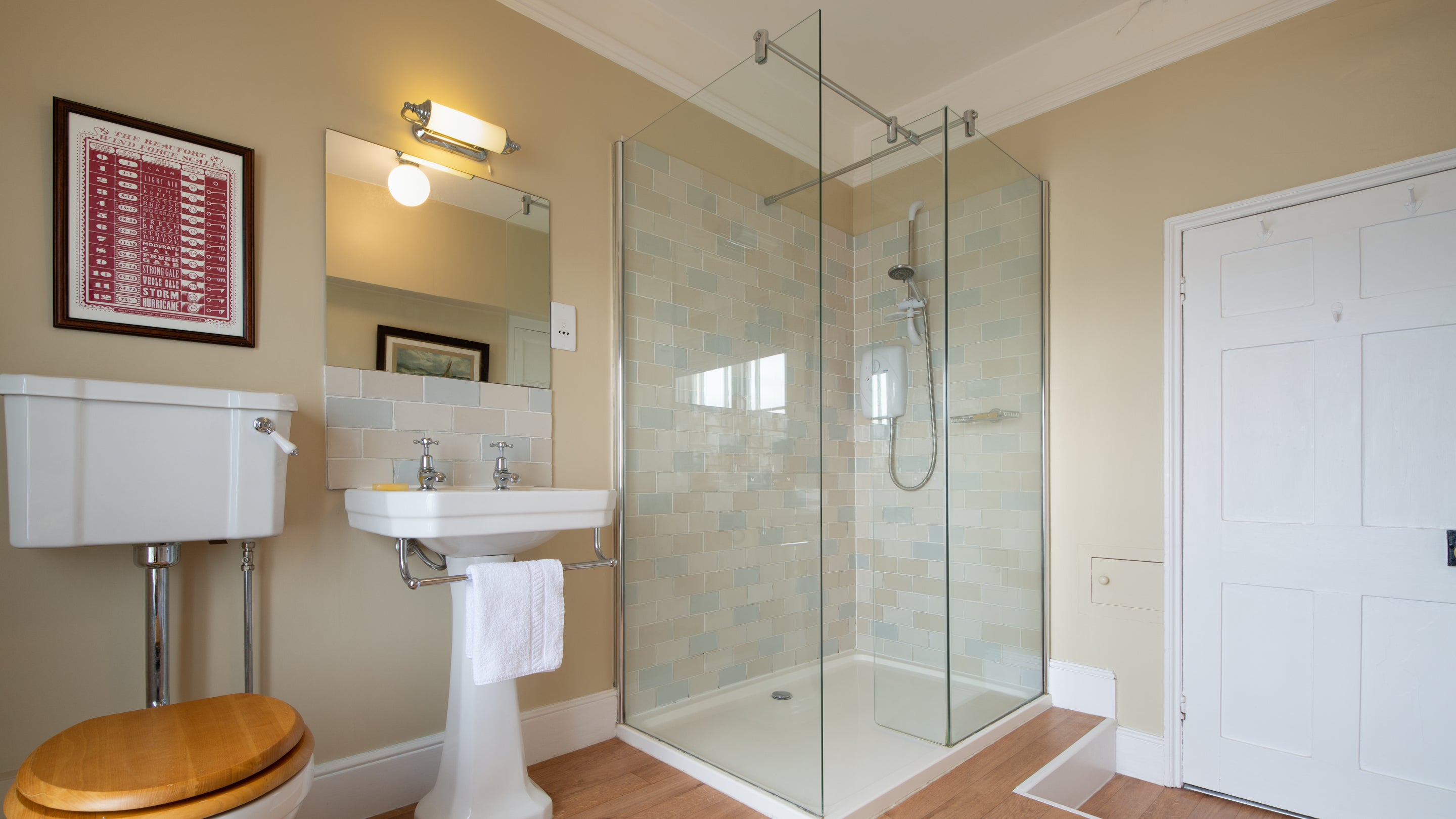 The shower room at Rosetta Cottage, Isle of Wight