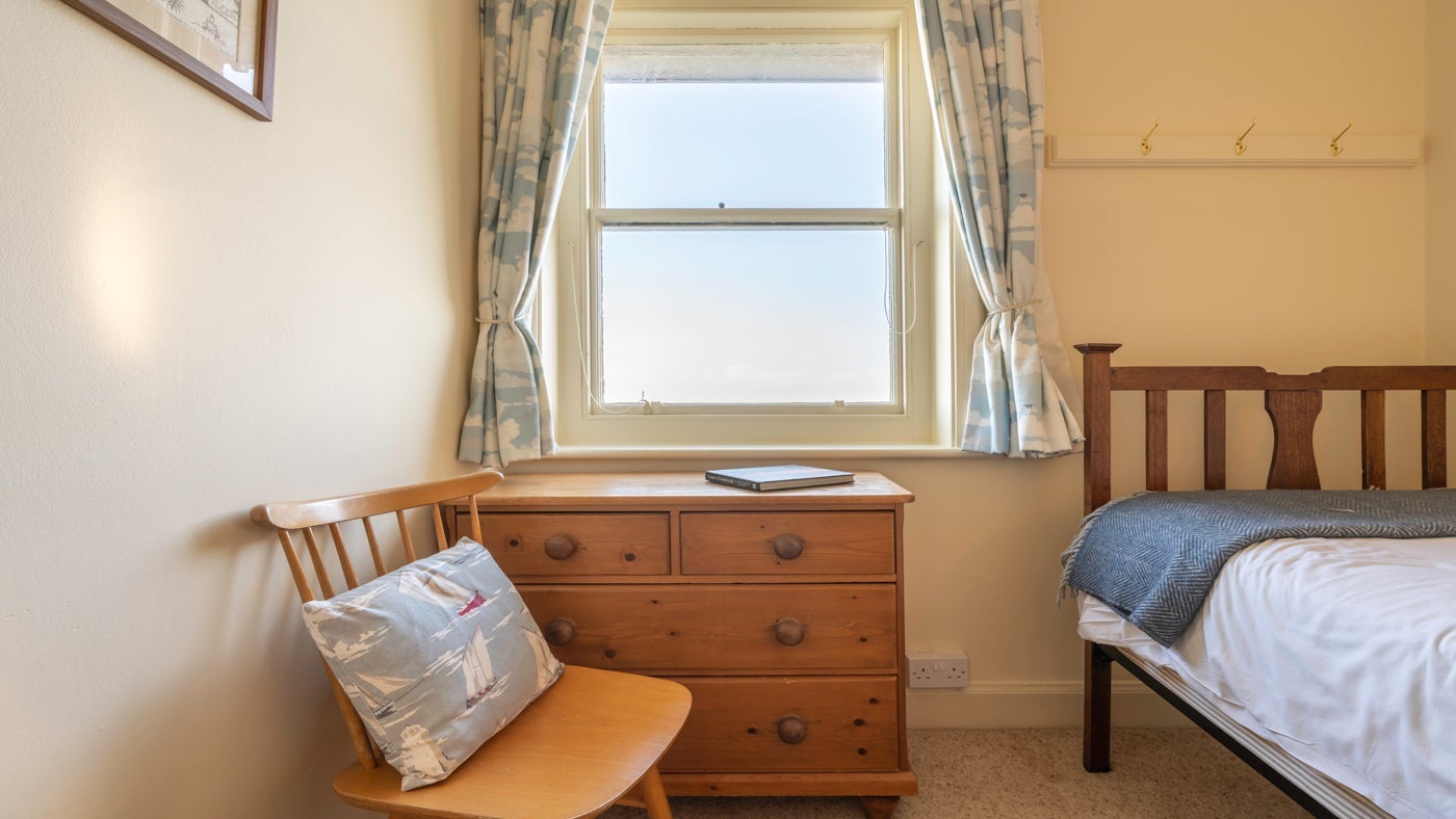 The single bedroom at Varvassi, Totland Bay, Isle of Wight