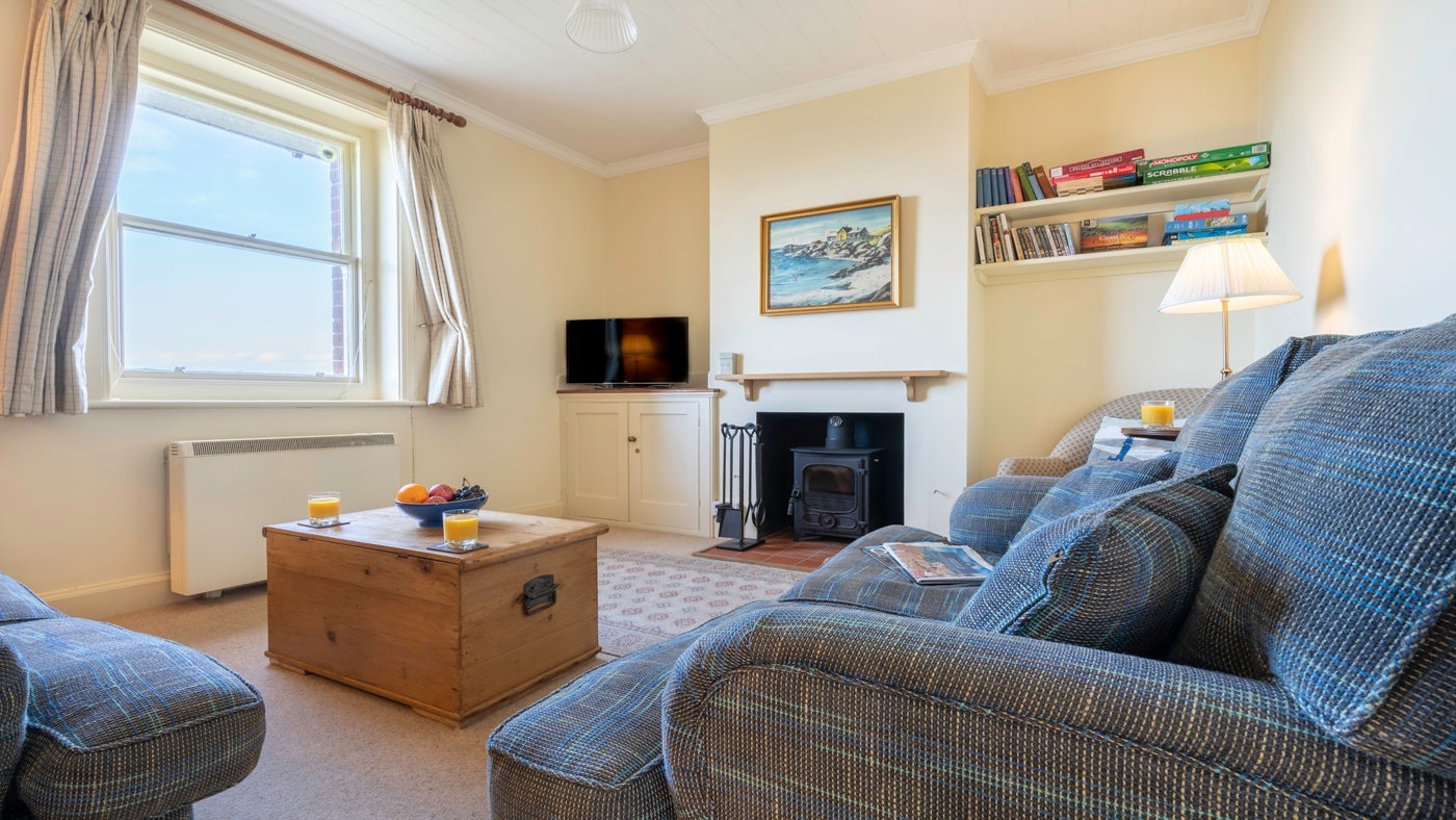 The sitting room at Varvassi, Totland Bay, Isle of Wight