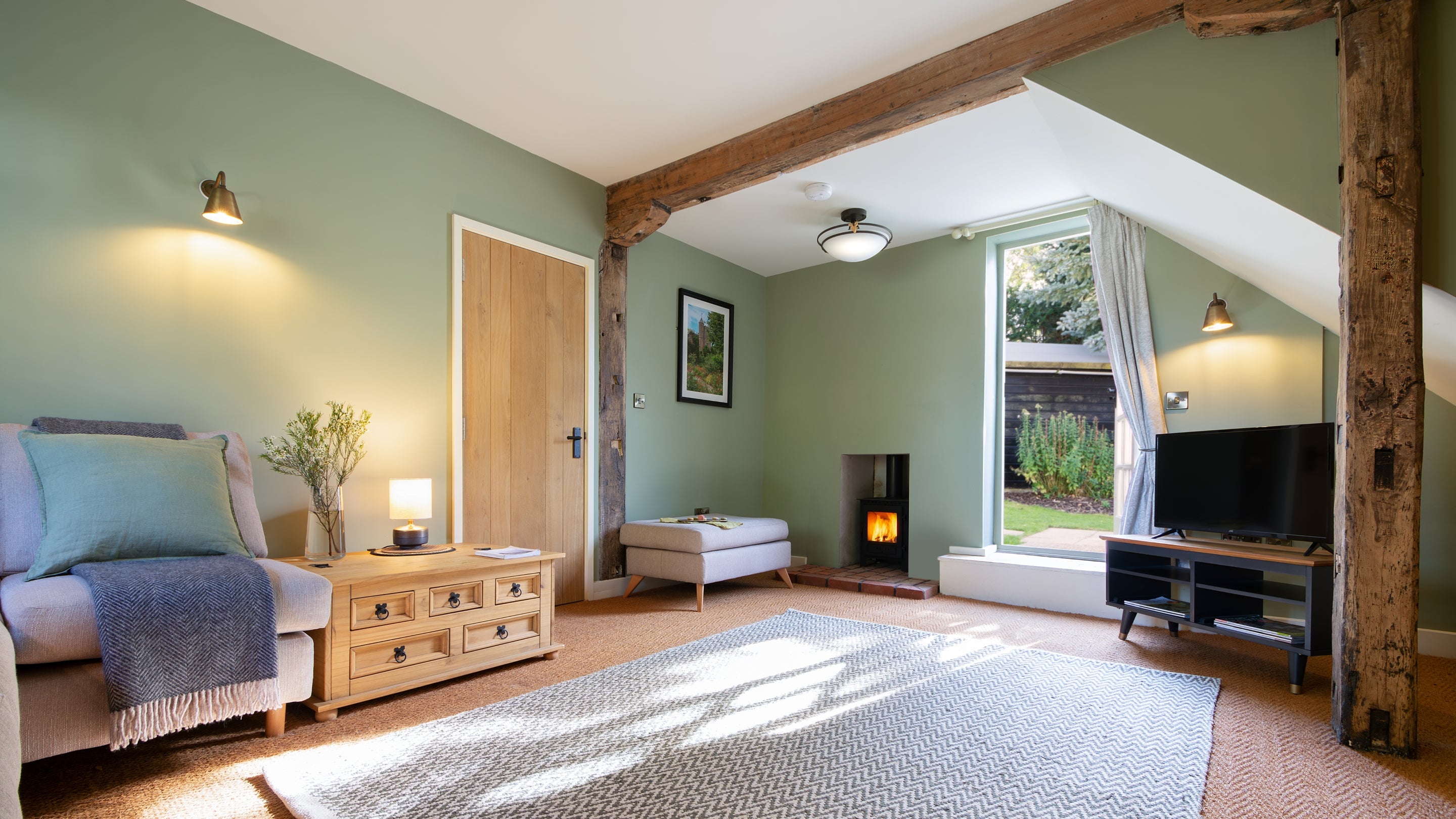 The sitting room at 2 Bettenham, Kent.