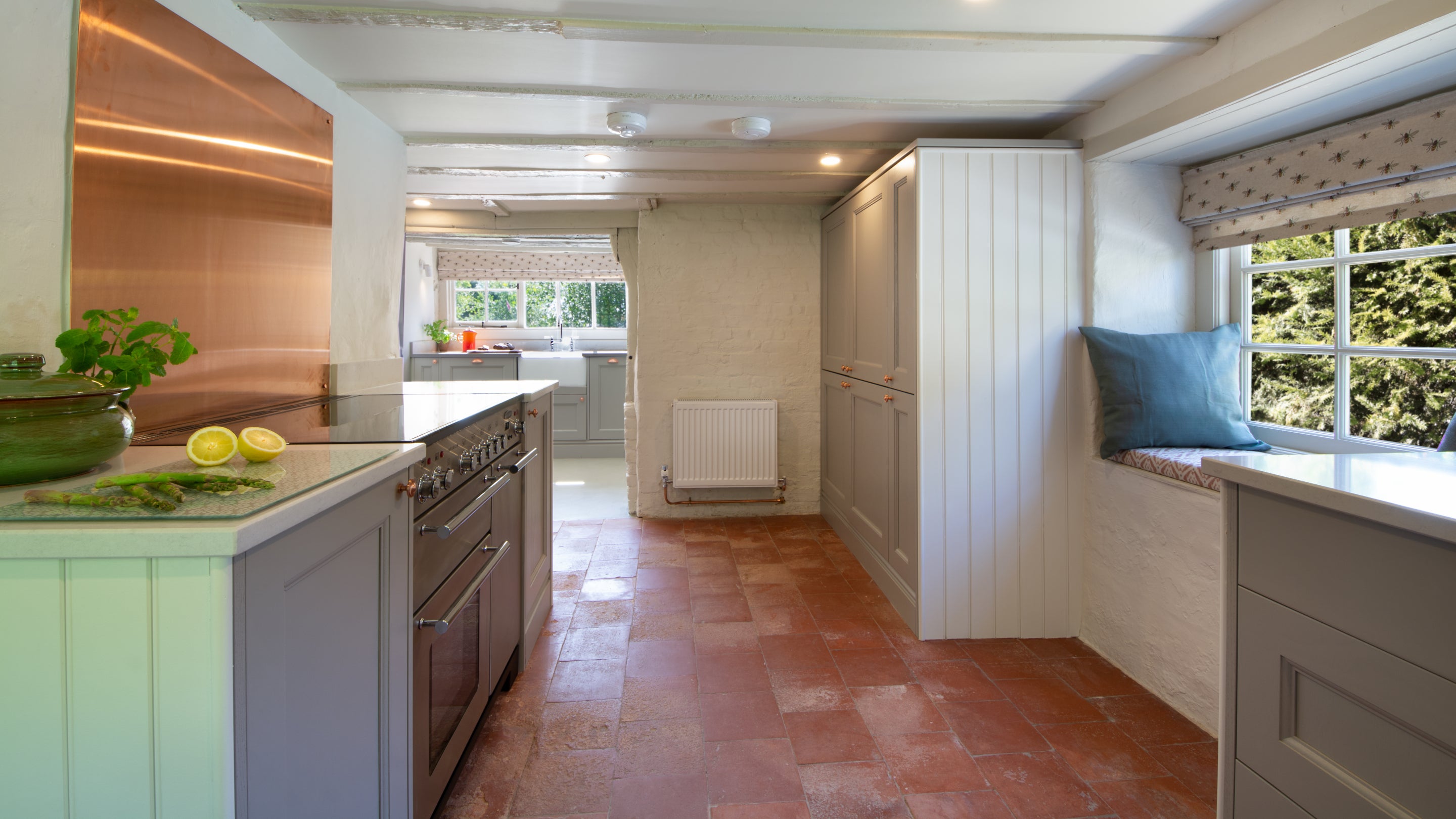 The kitchen at Chodds Farmhouse, West Sussex