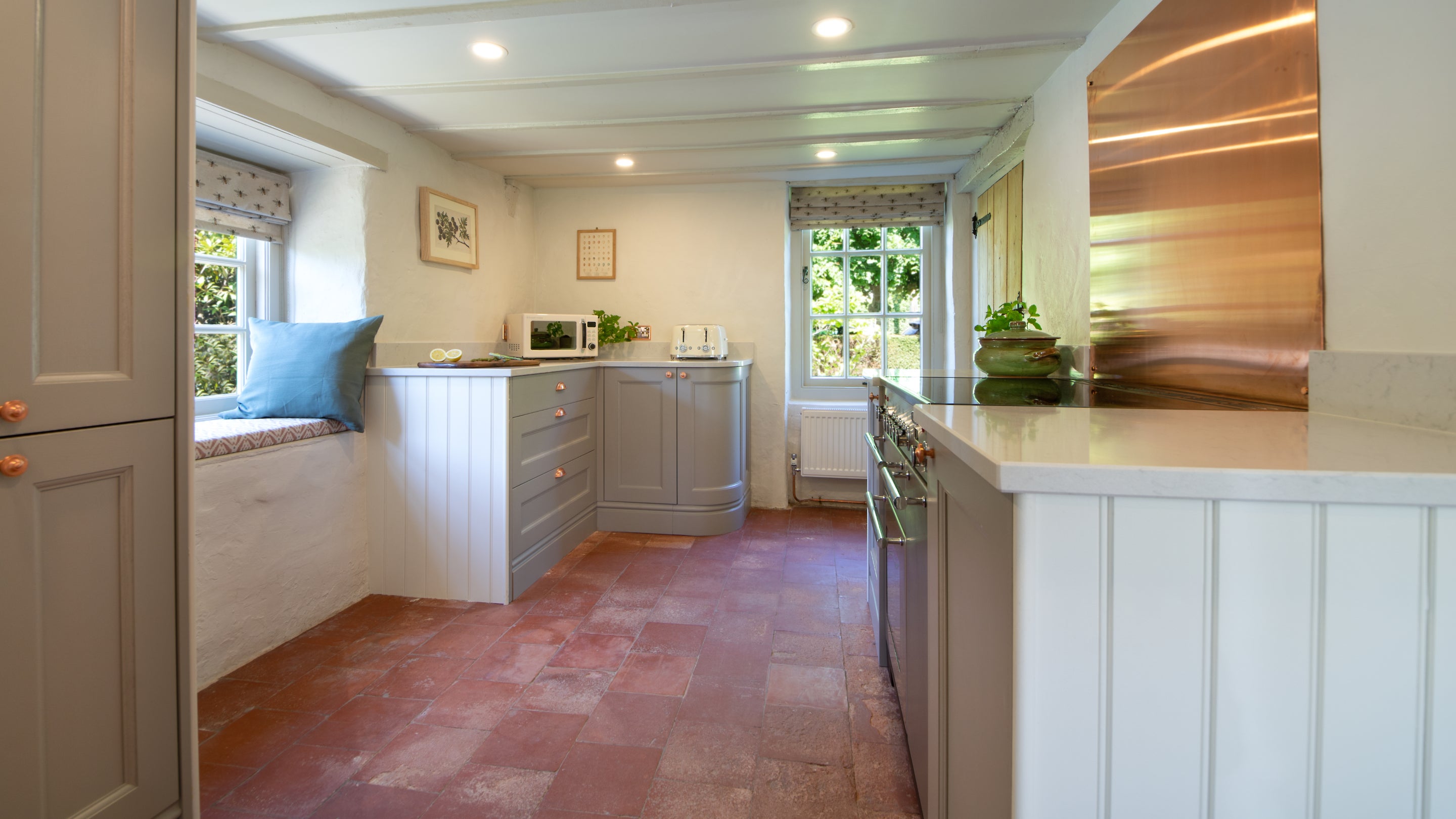 The kitchen at Chodds Farmhouse, West Sussex