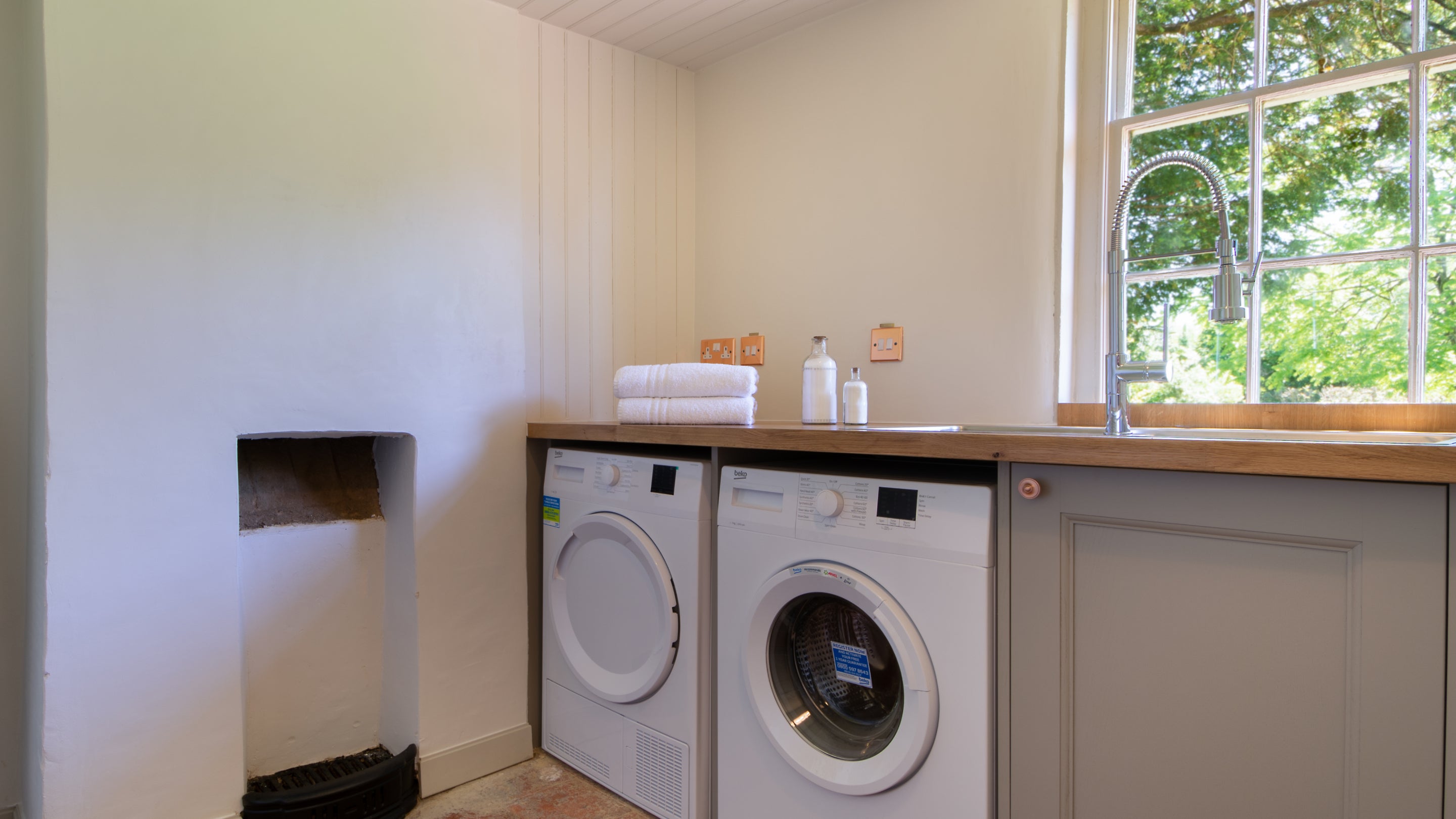 The utility room at Chodds Farmhouse, West Sussex