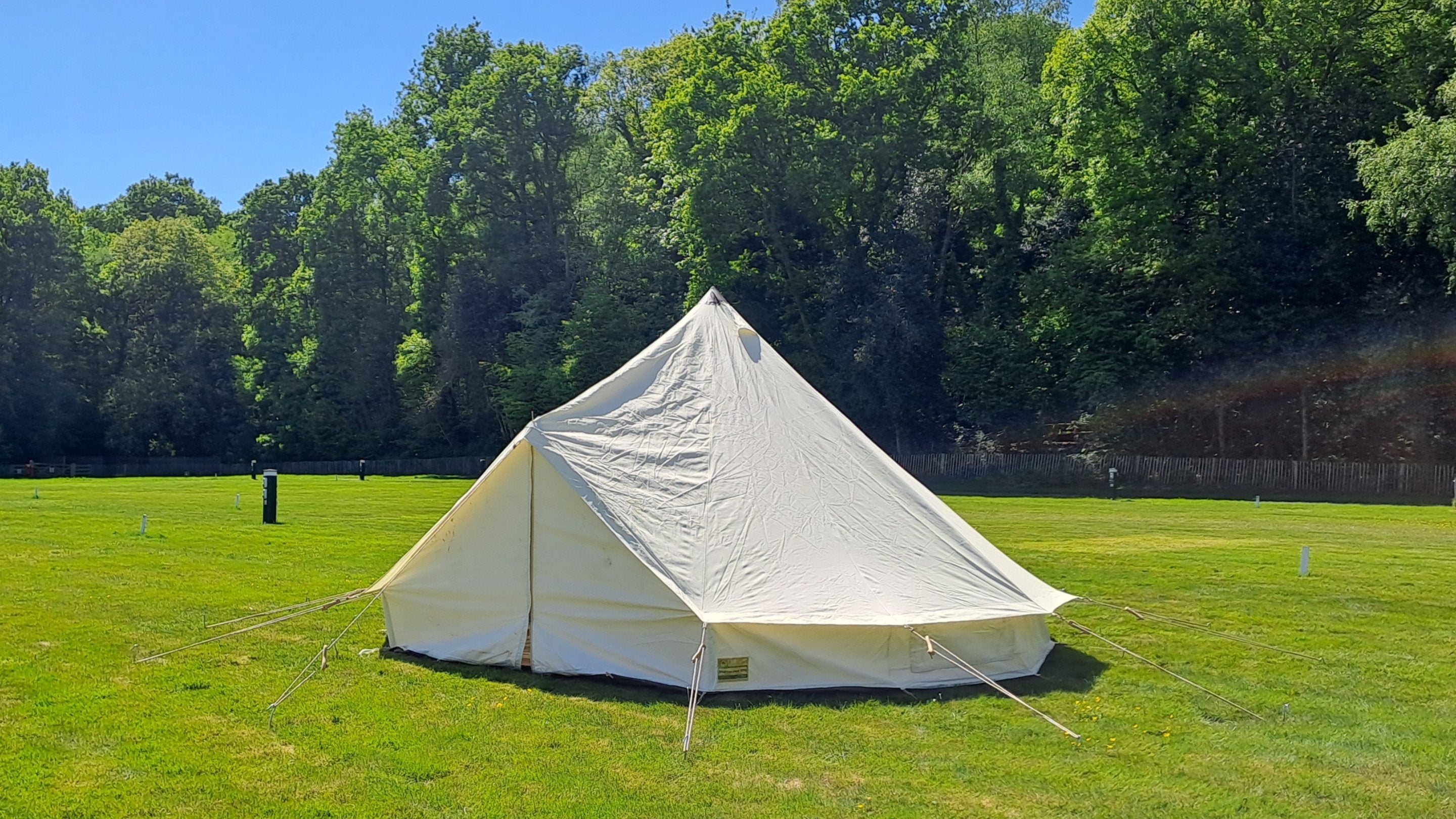 An example of a Bell Tent at Oldbury Hill Campsite, Kent