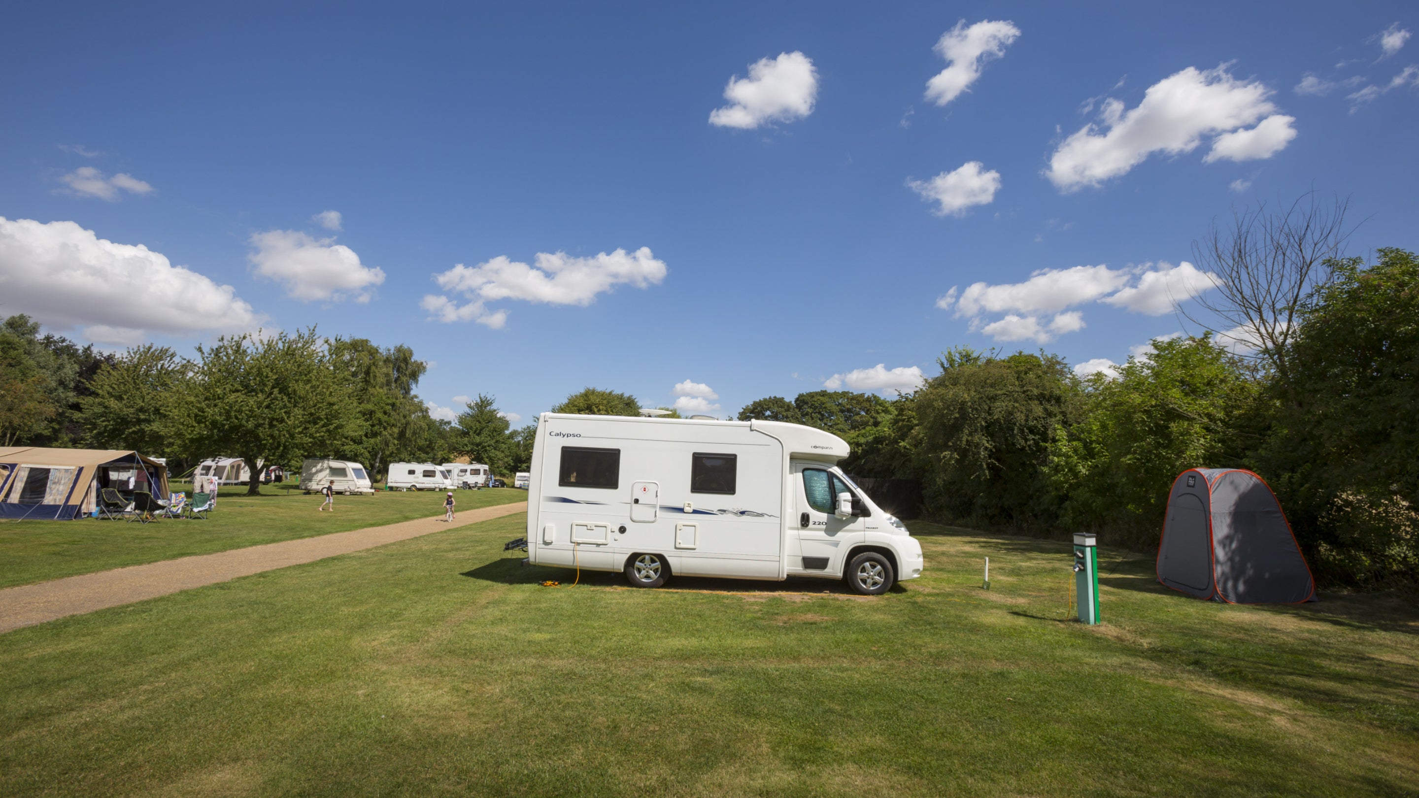 An example of a National Trust campsite