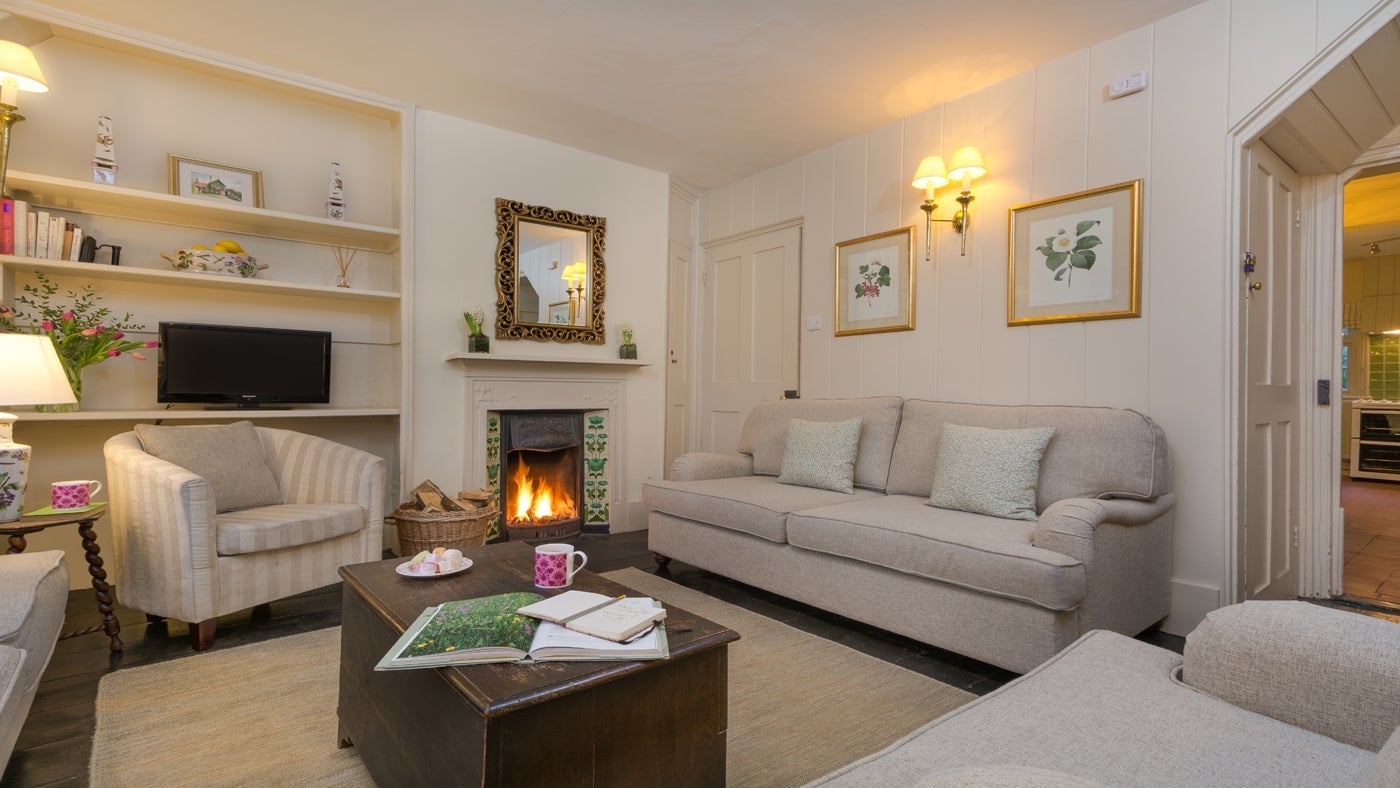 The sitting room at Garden Cottage, Dorking, Surrey