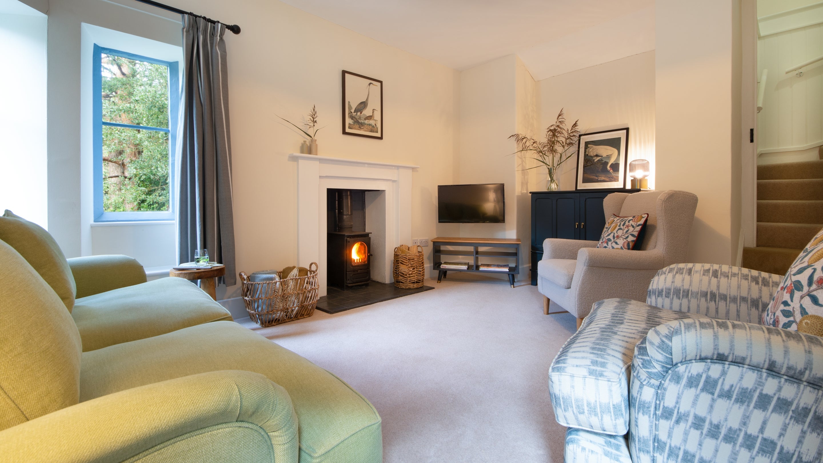 The sitting room at Scotney West Lodge, Kent