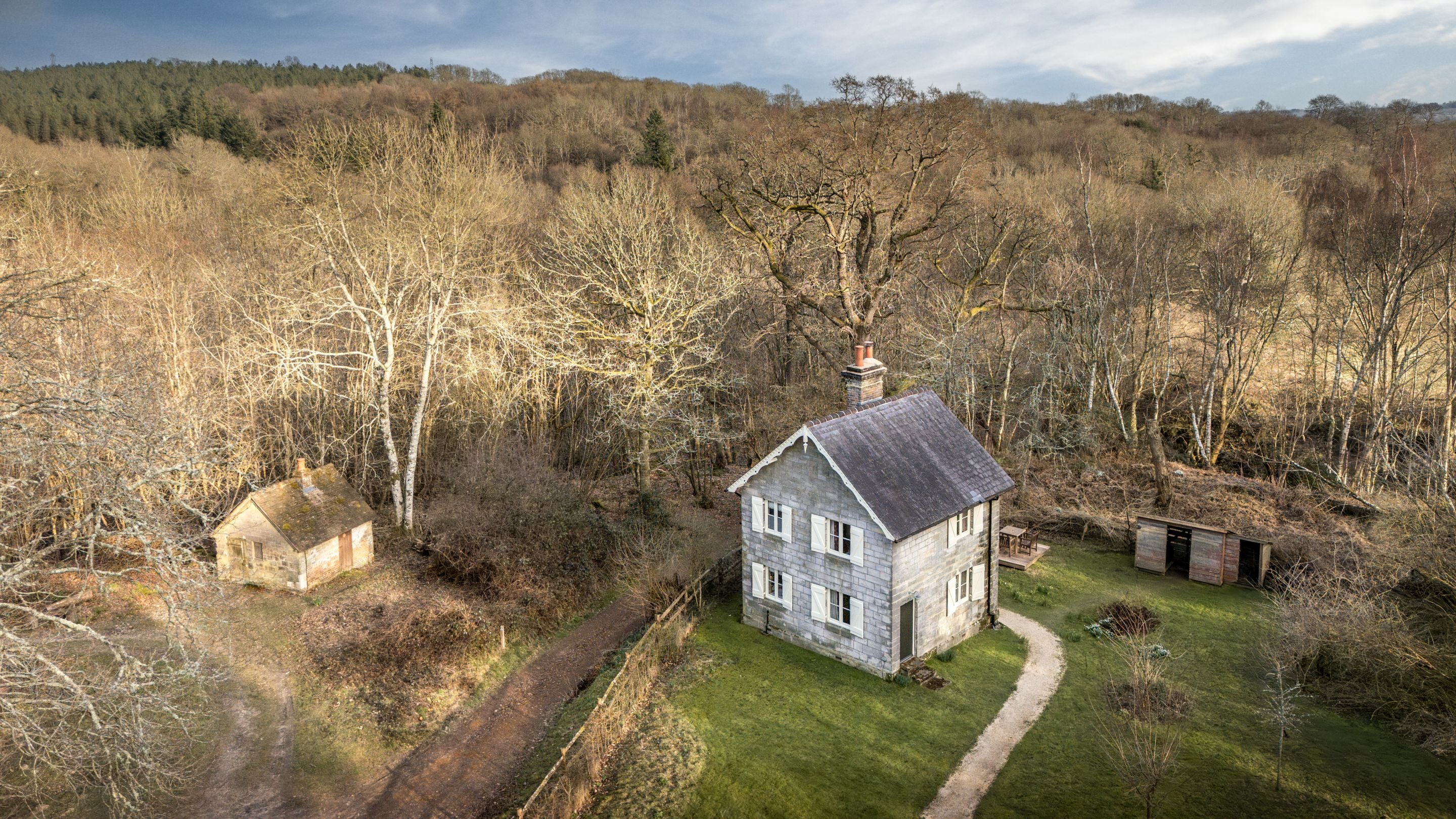 Woodlands Cottage and the surrounding woodland, Sussex