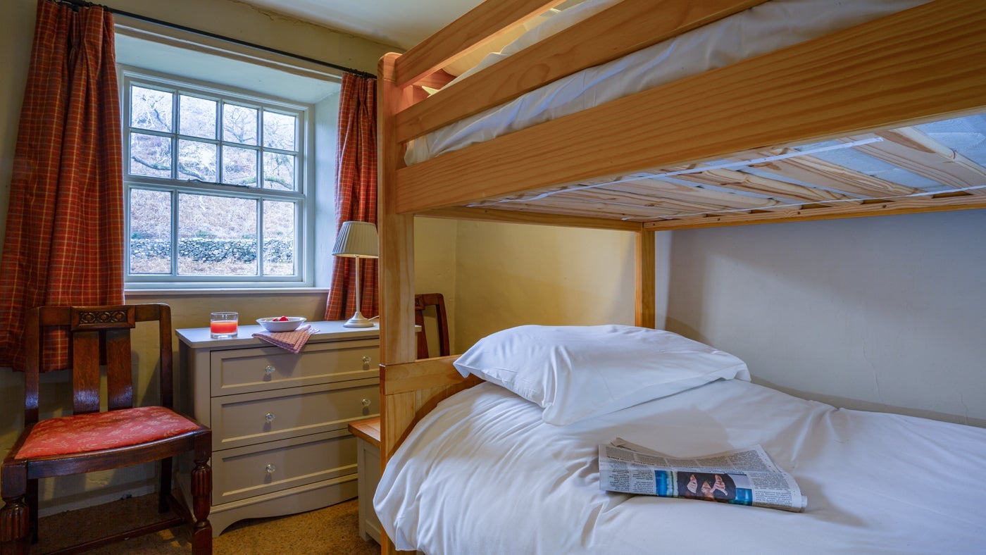 The bunk bed twin bedroom at Bird How, nr Gosforth, Eskdale, Lake District, Cumbria