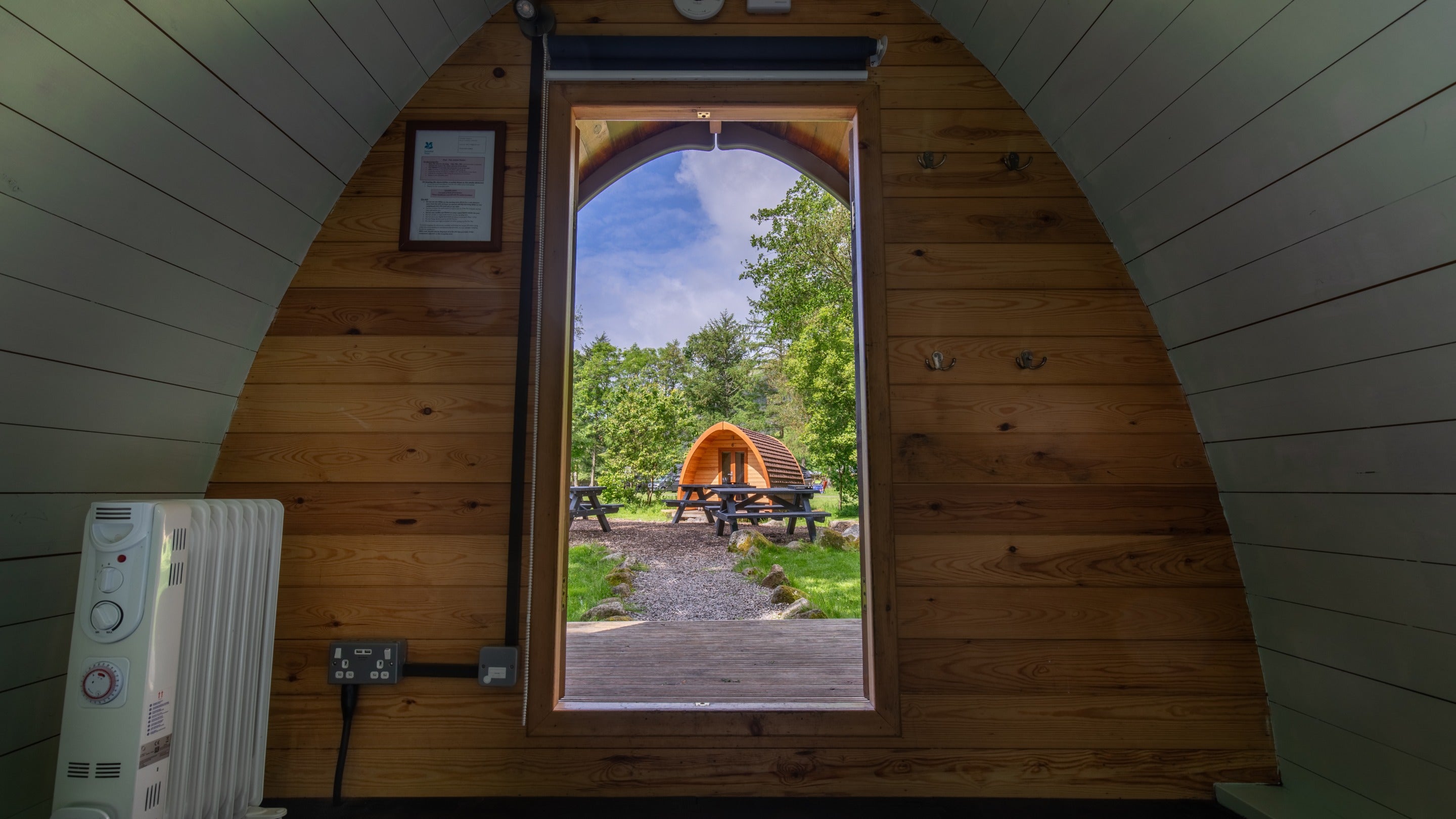 A basic pod at Eskdale Campsite