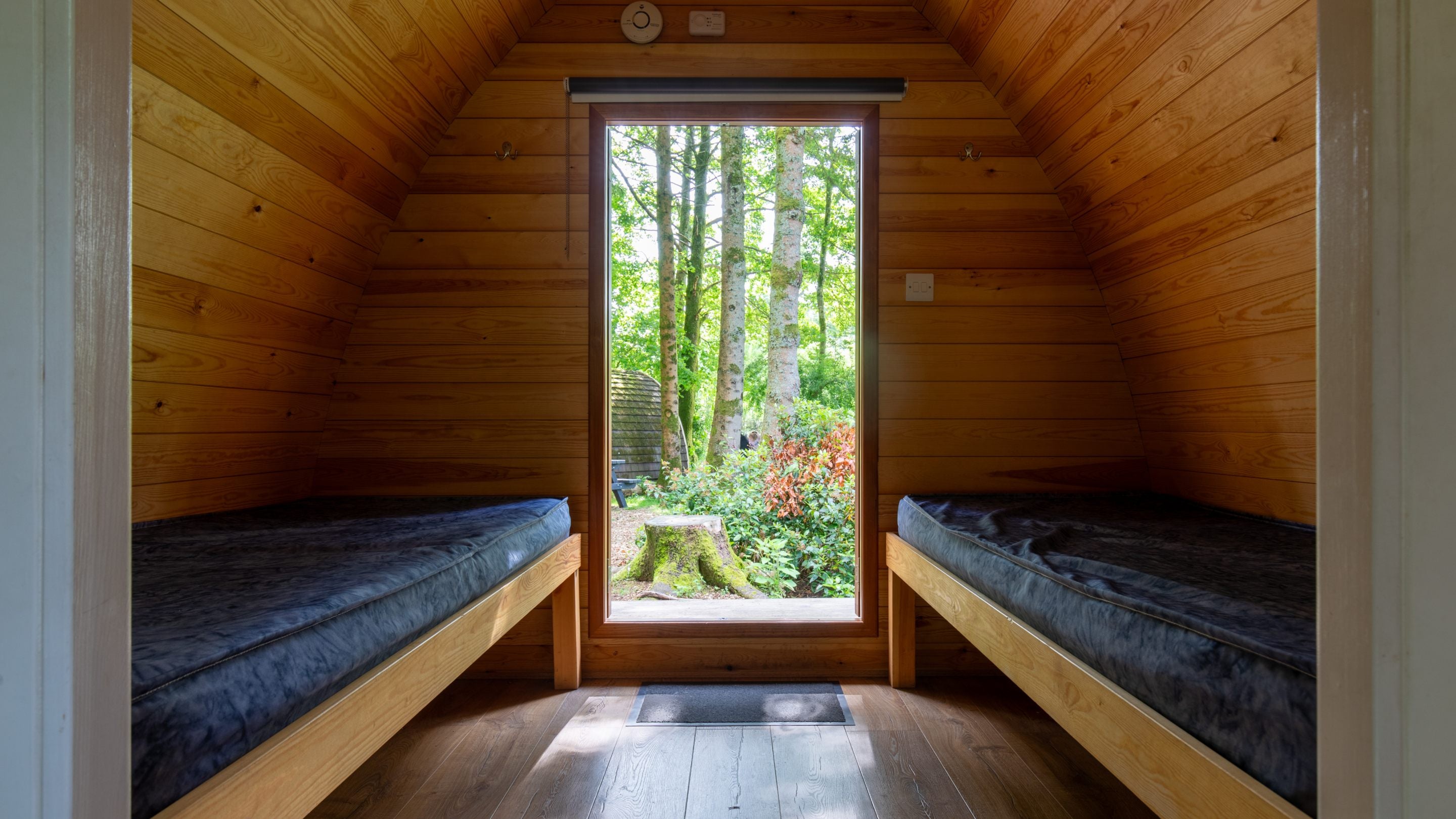The interior of a plus pod at Eskdale Campsite, Cumbria