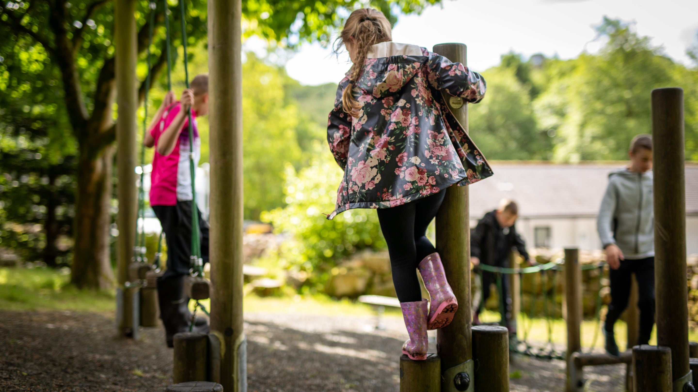 The play area at Eskdale Campsite, Cumbria