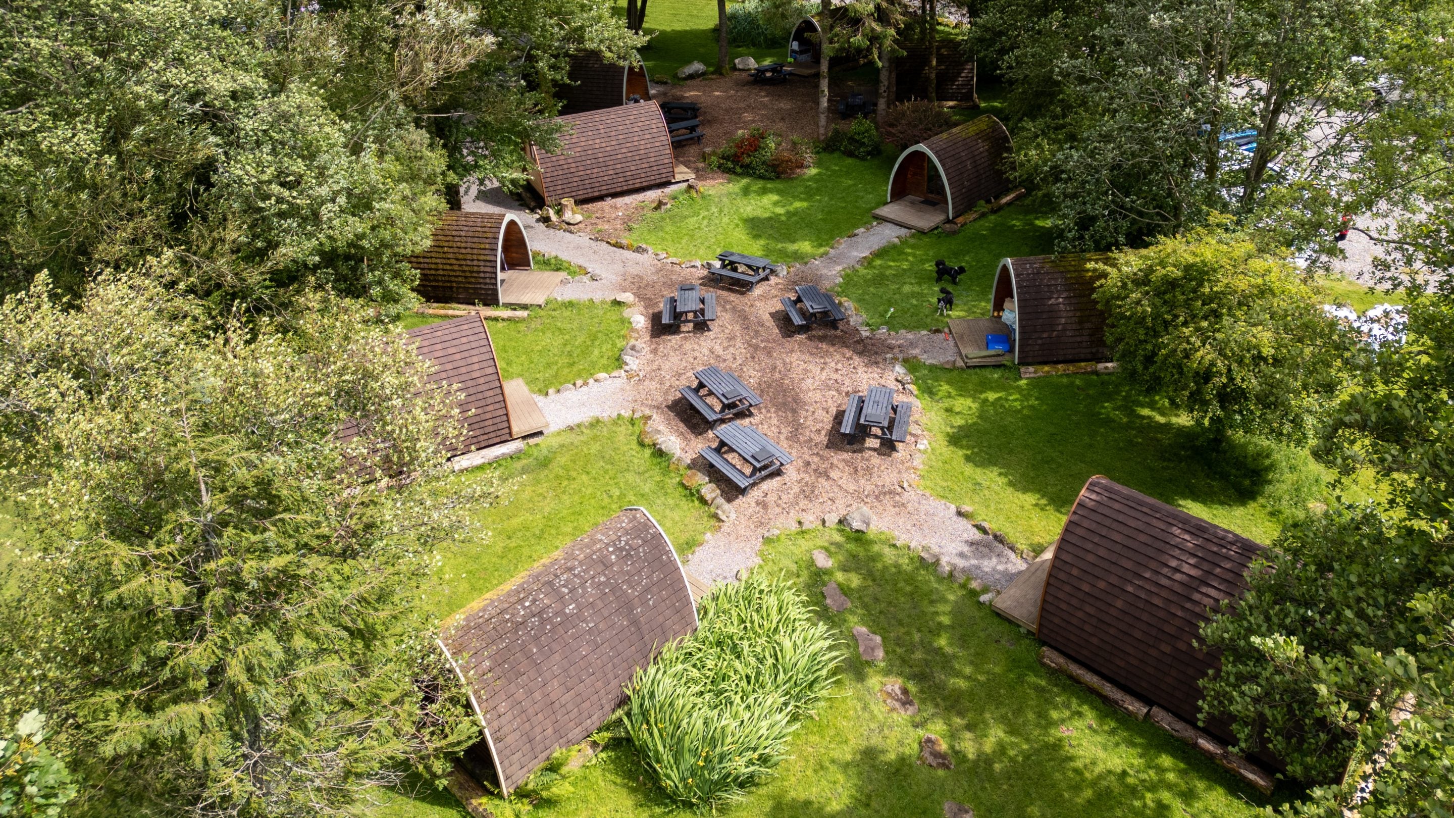 The pods at Eskdale Campsite, Cumbria