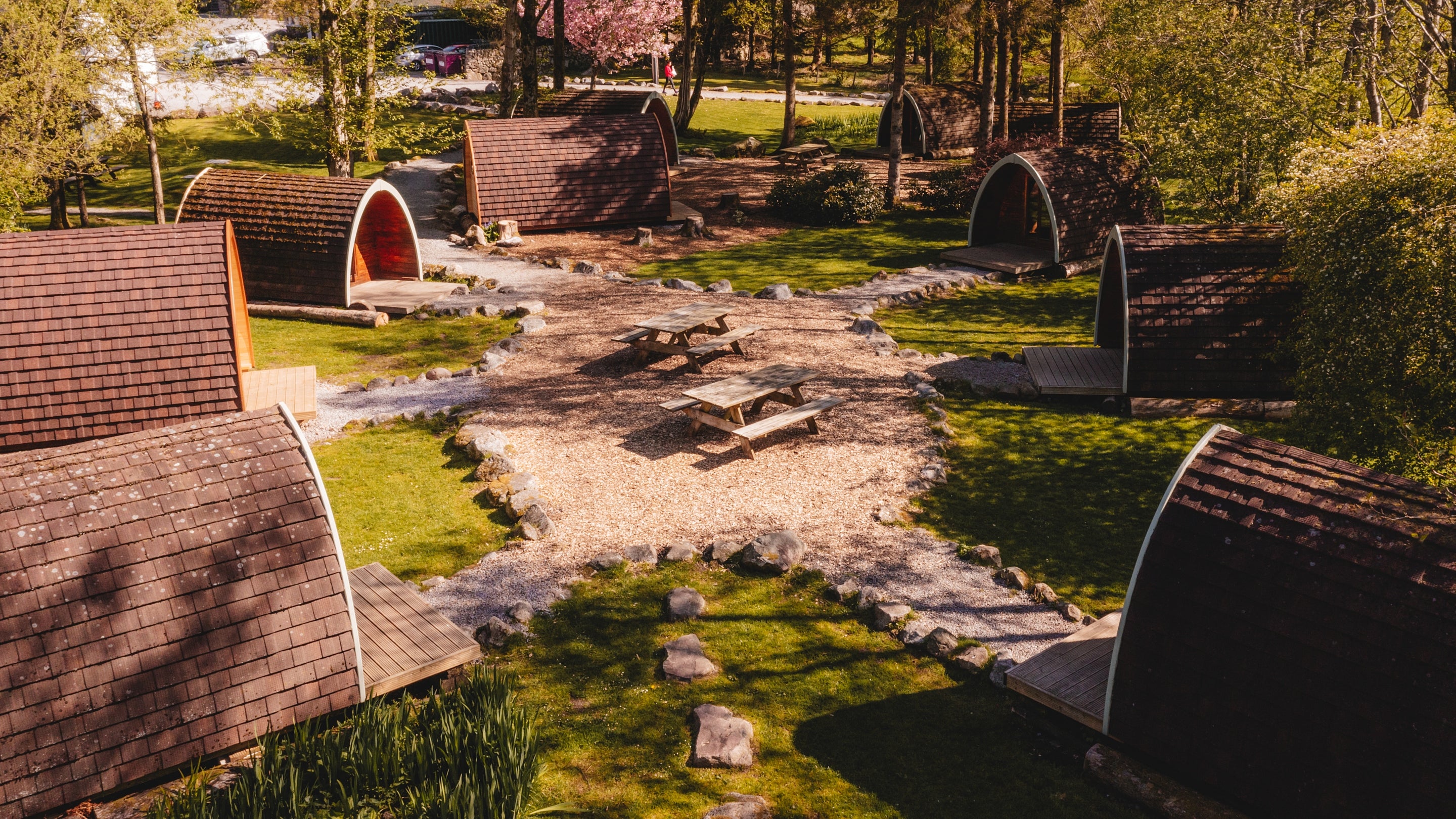 The pods at Eskdale Campsite, Lake District