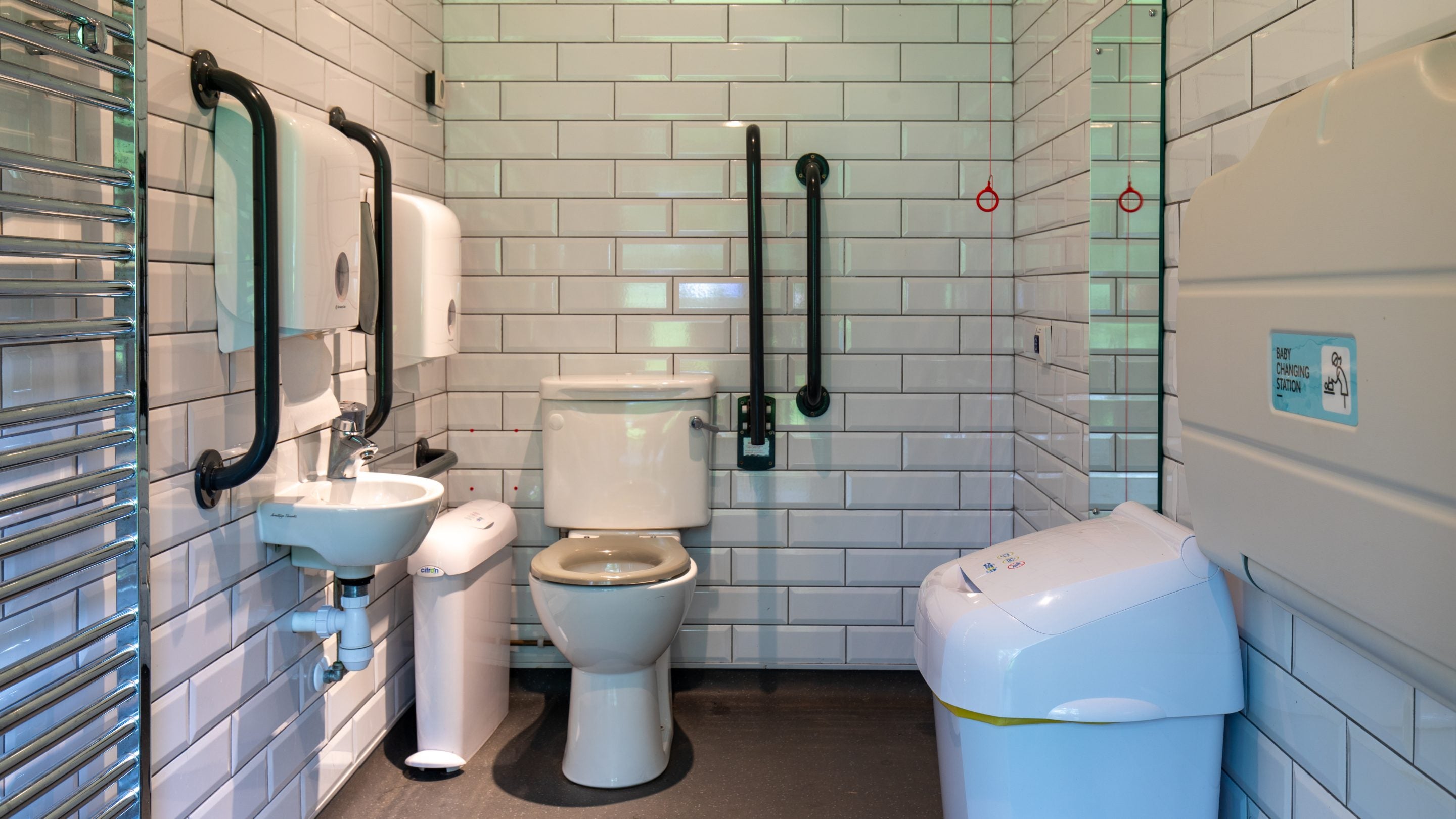 An accessible toilet at Great Langdale Campsite, Cumbria