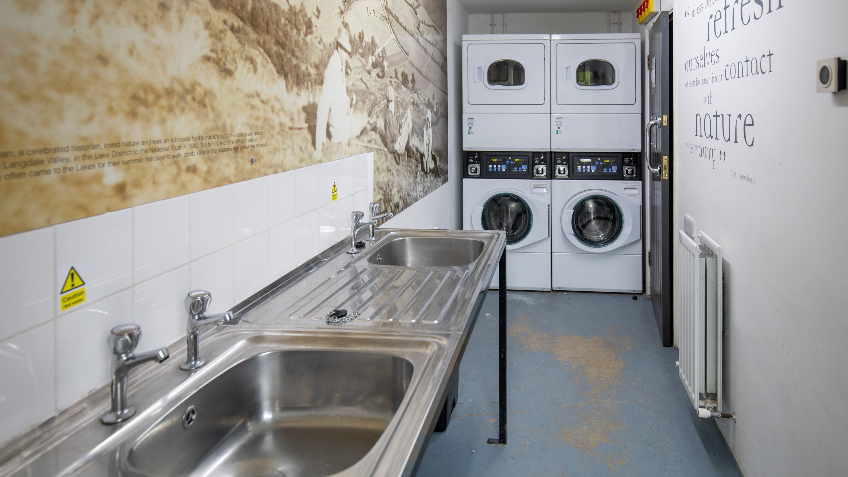 The laundry and drying room at Great Langdale Campsite, Cumbria