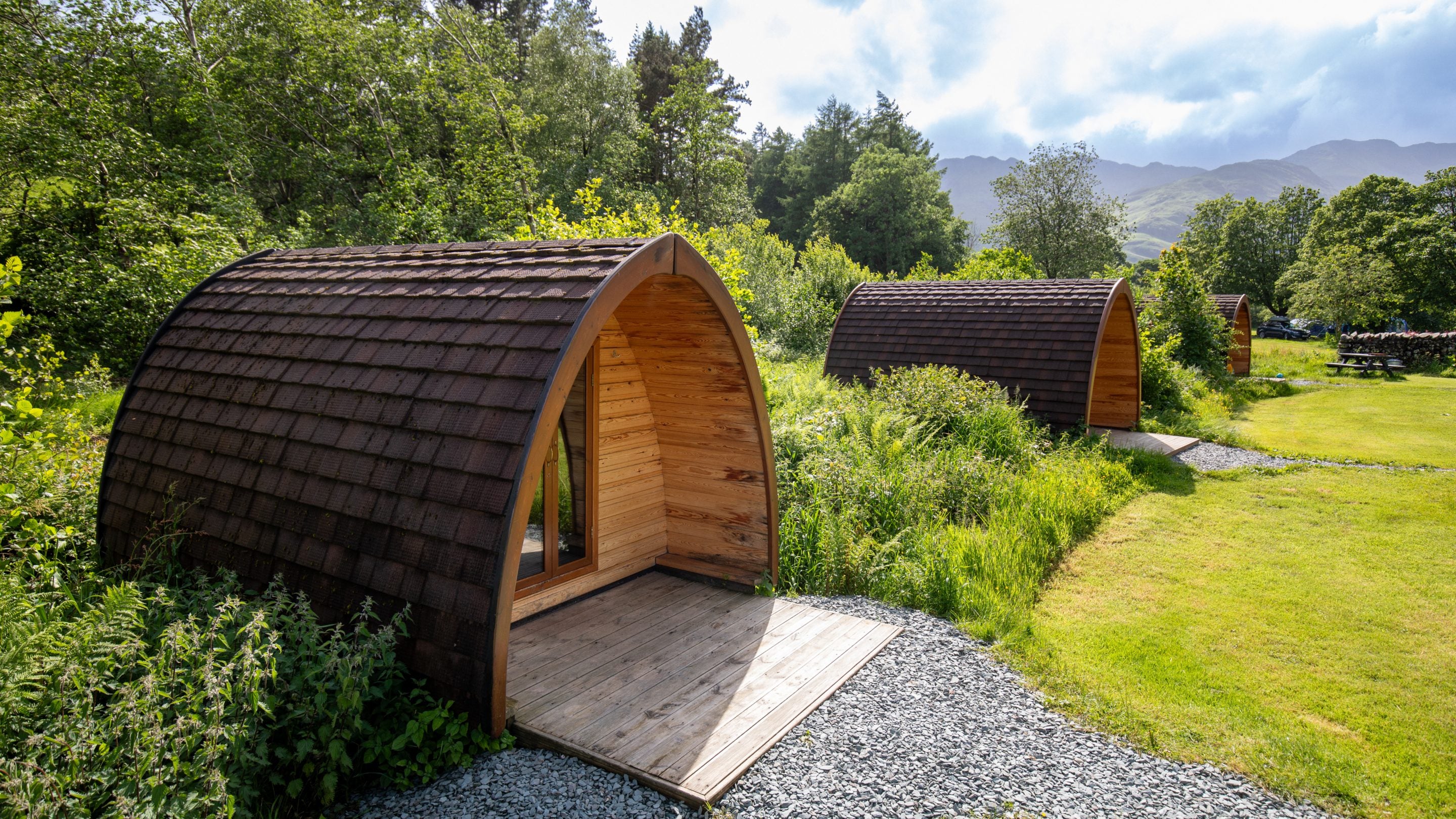 Pods at Great Langdale Campsite, Cumbria