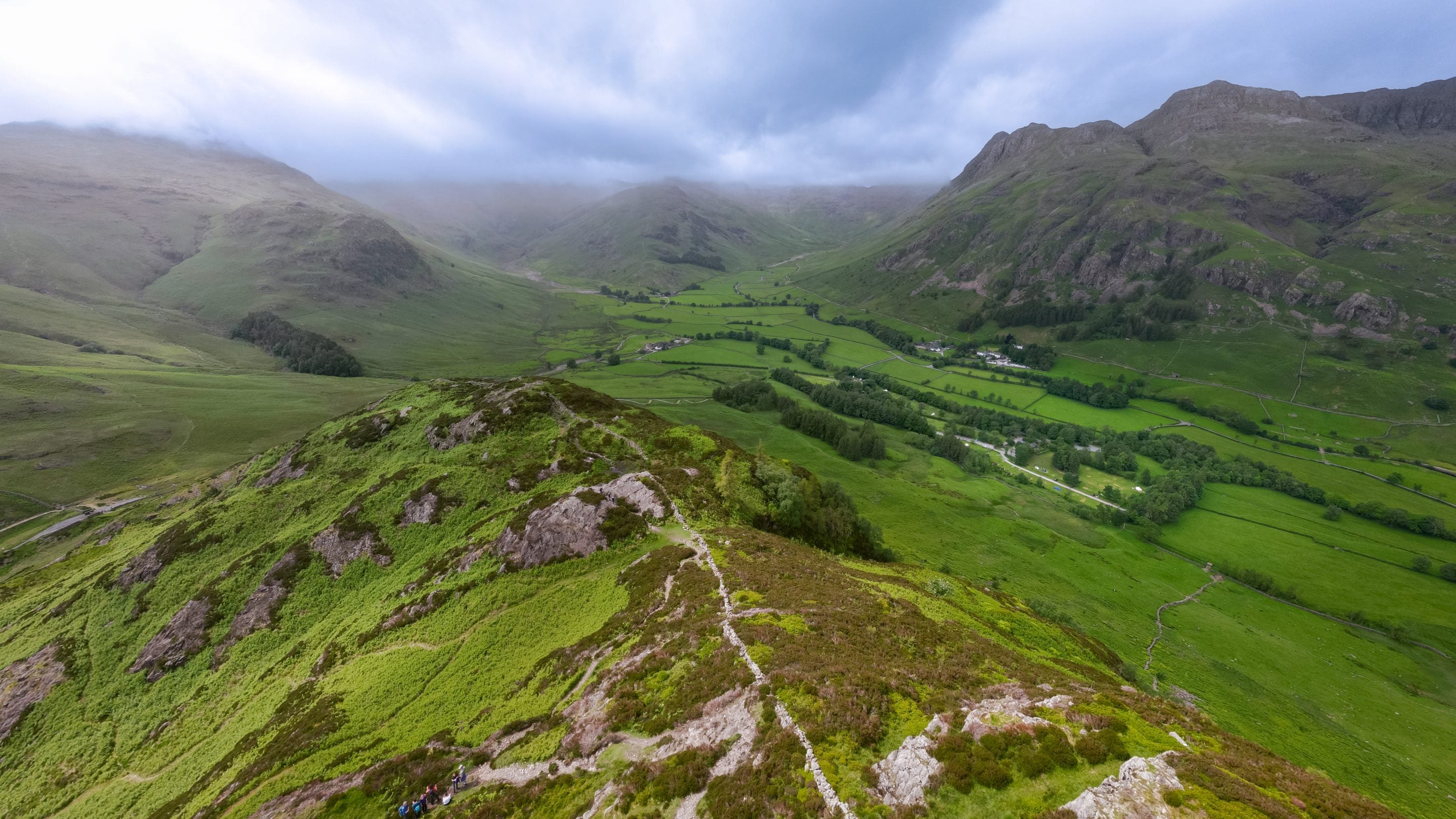 The area surrounding Great Langdale Campsite, Cumbria
