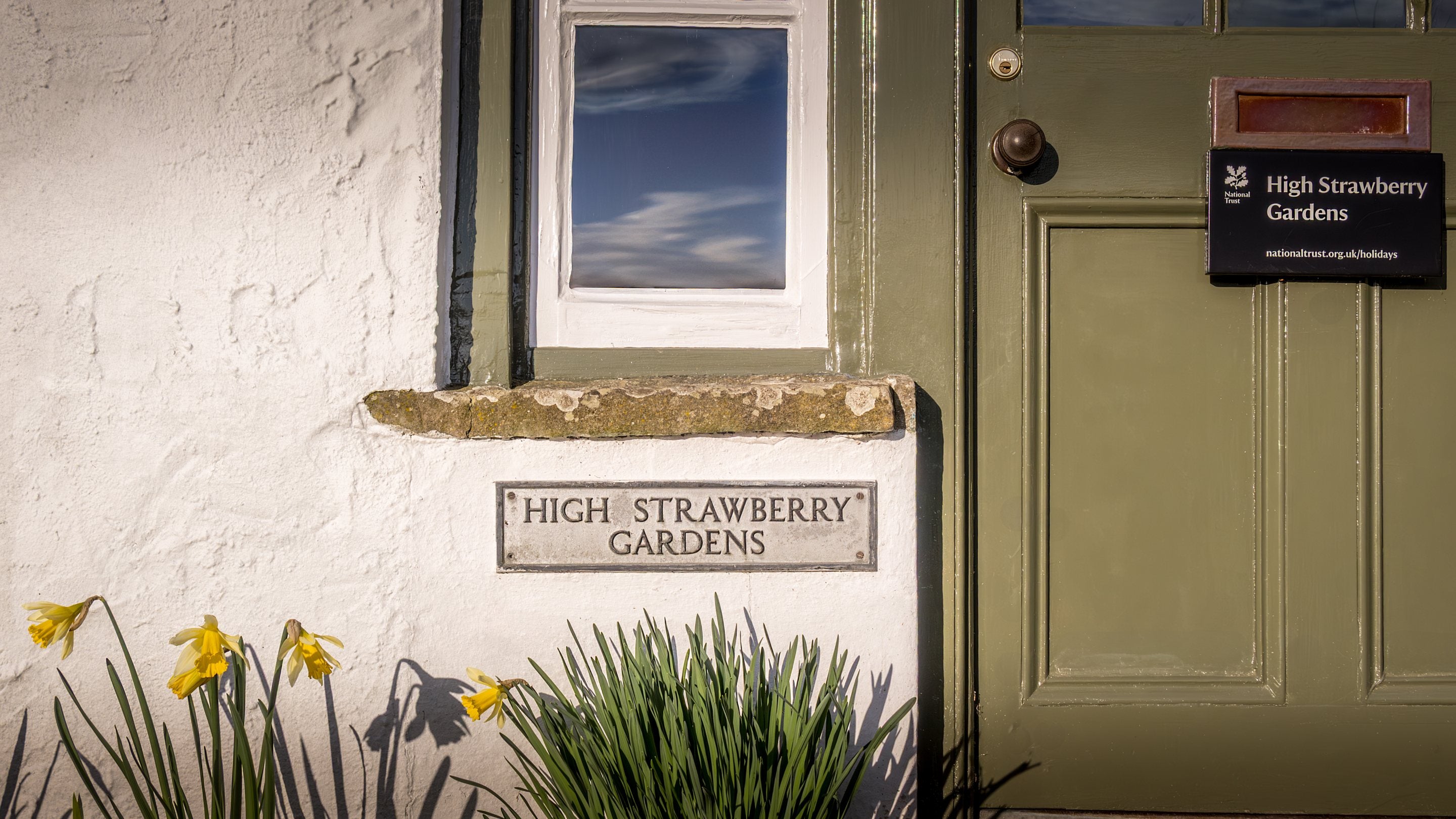 The door to High Strawberry Gardens, Cumbria