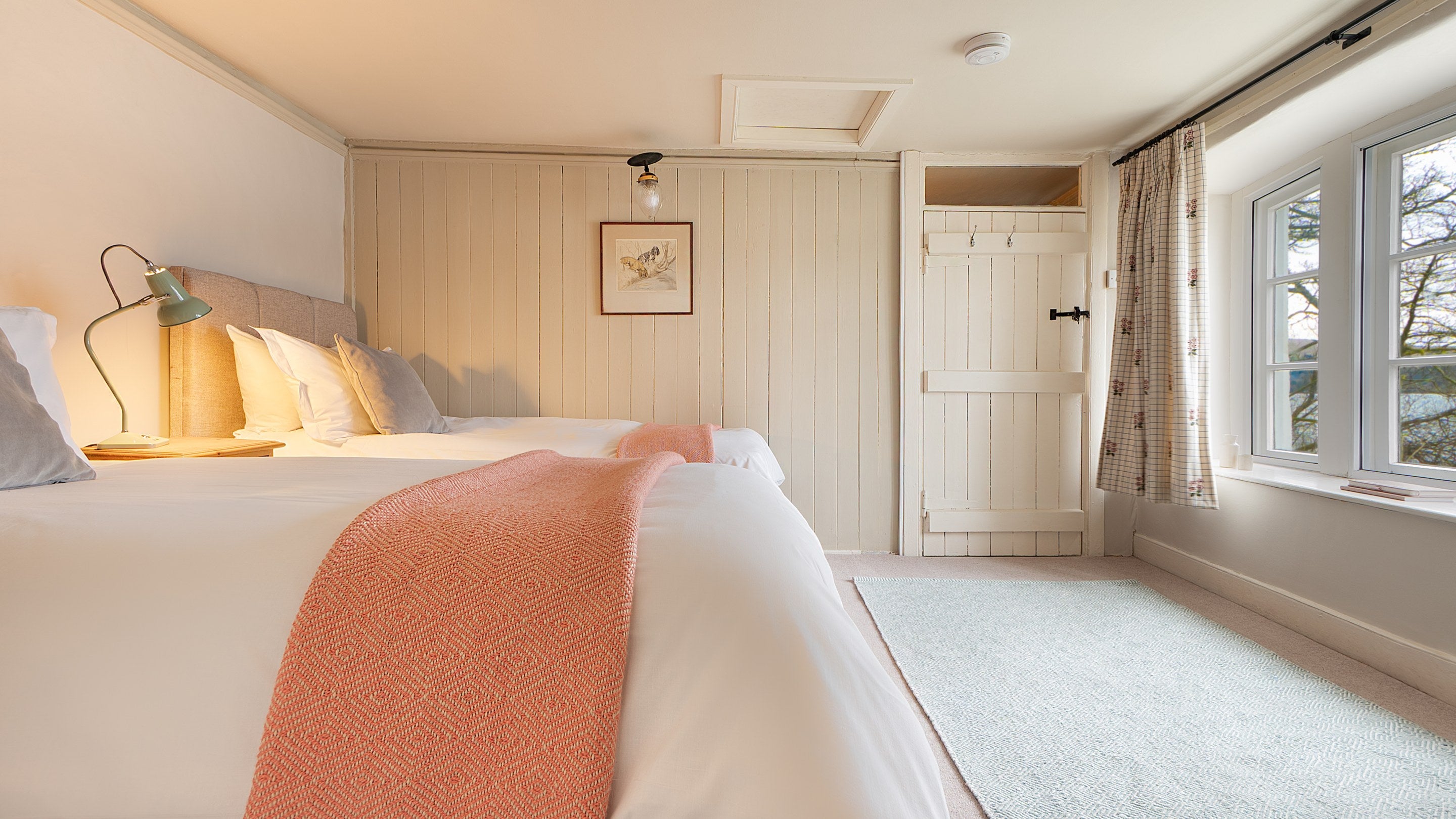 The twin bedroom at High Strawberry Gardens, Cumbria