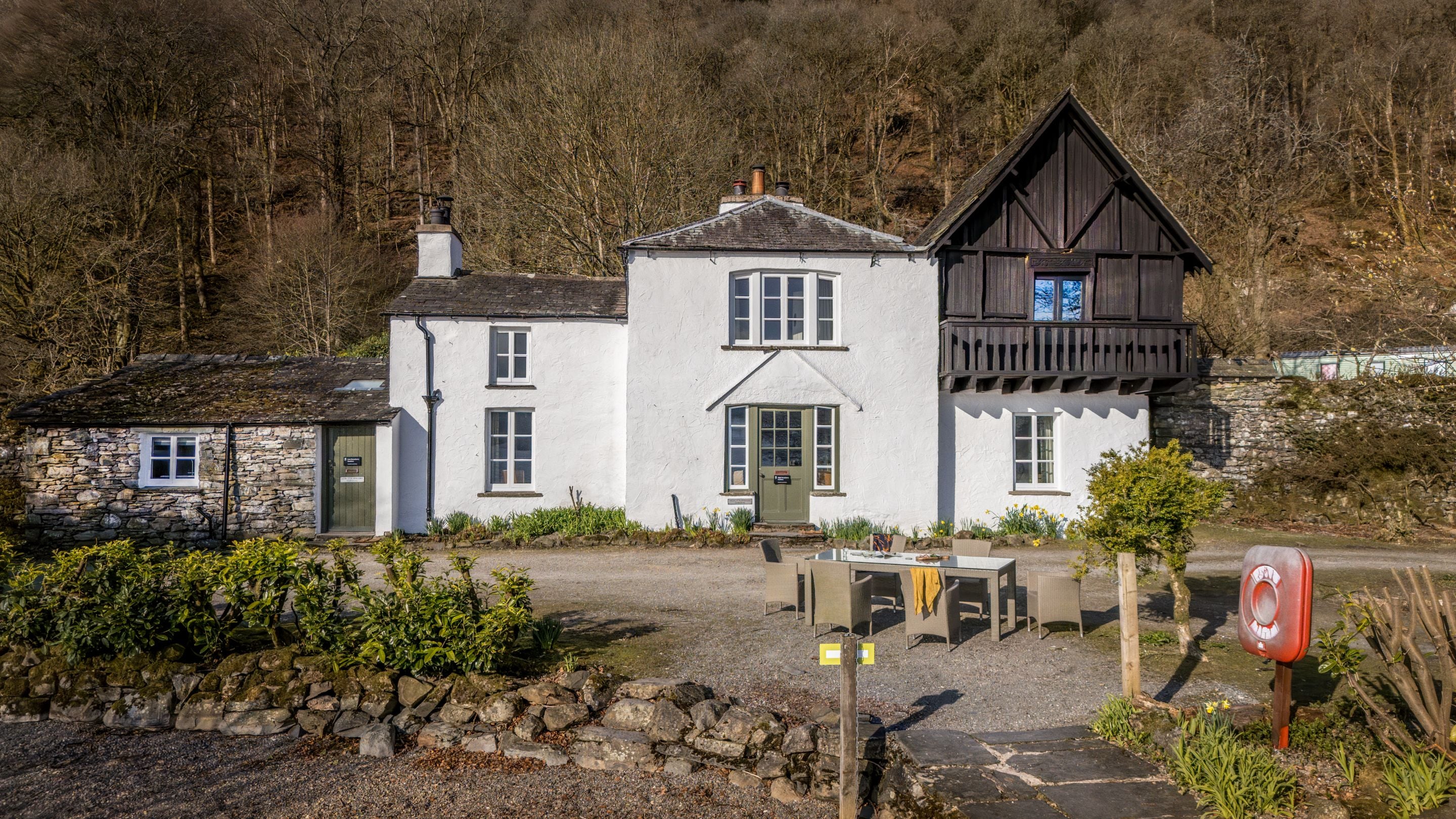 The exterior of Low Strawberry Gardens (to the left) and High Strawberry Gardens (on the right), Cumbria