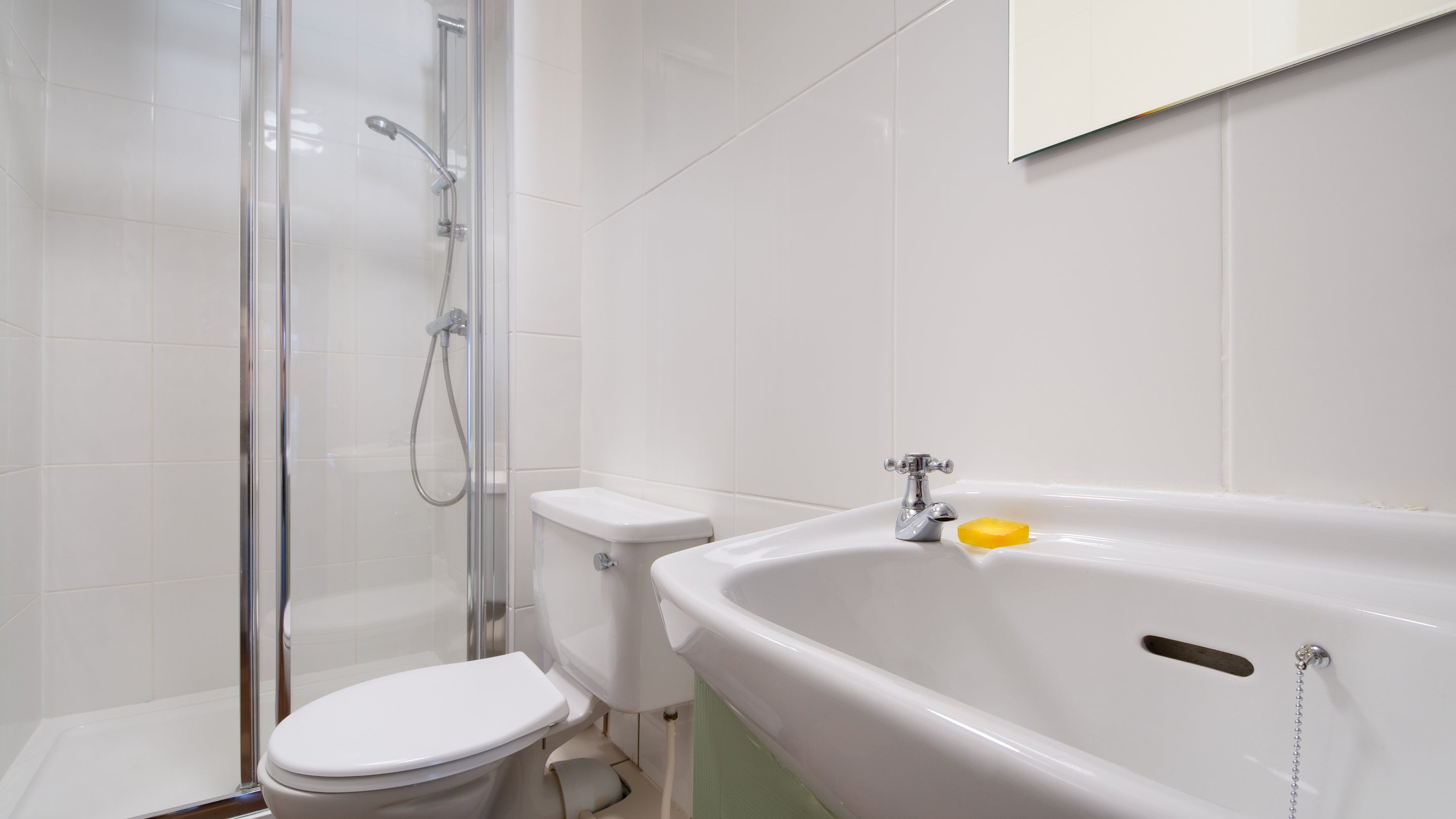 The shower room at Holeslack Cottage, Cumbria