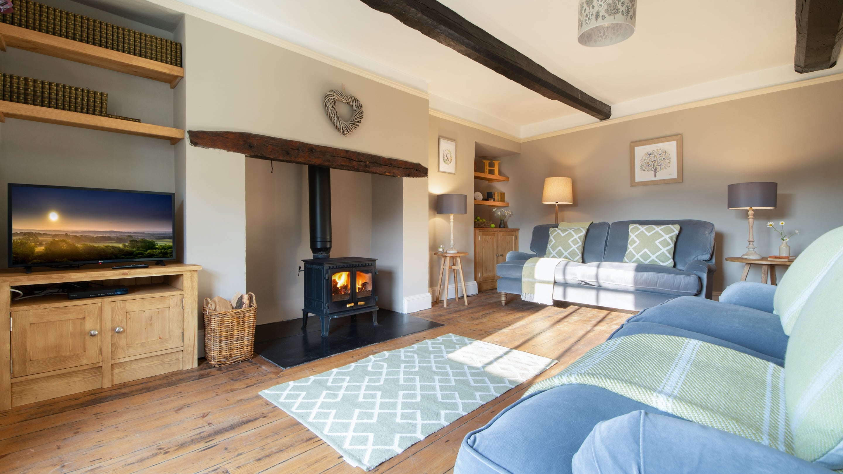 The sitting room at Holeslack Cottage, Cumbria