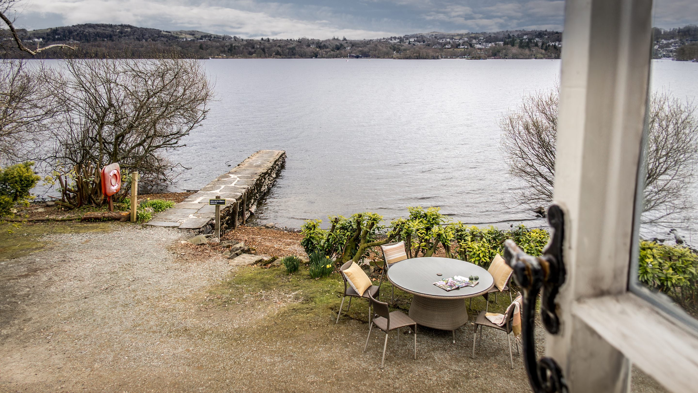 The view from the twin bedroom at Low Strawberry Gardens, Windermere, Cumbria