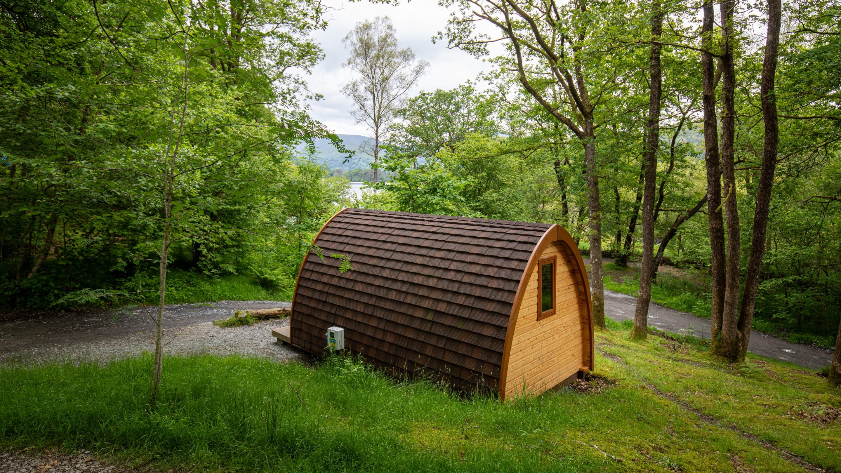 A pod at Low Wray Campsite, Cumbria