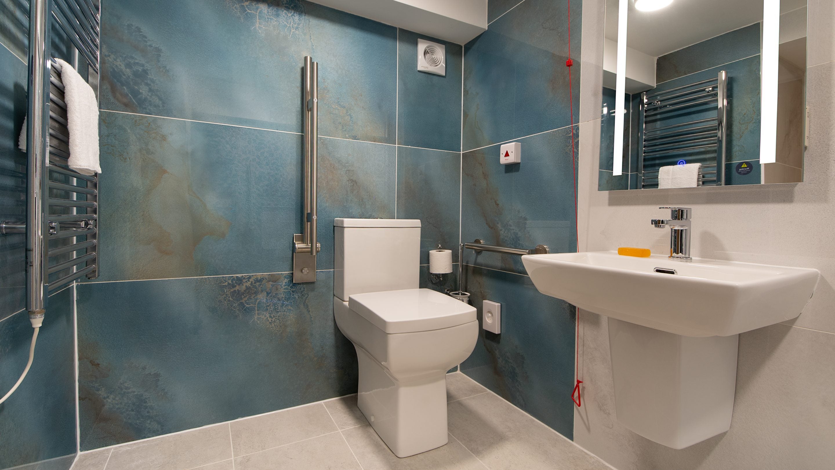 The wet room at Restharrow, Cumbria