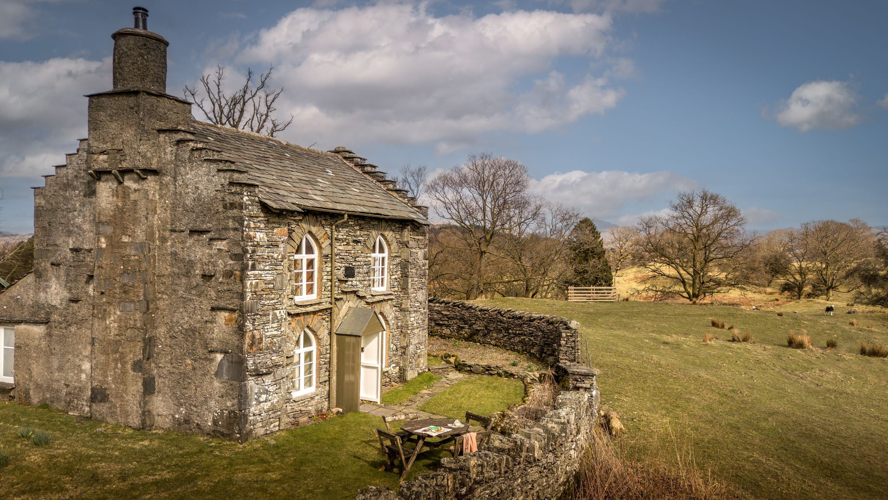 Rose Castle Cottage and its garden, Cumbria