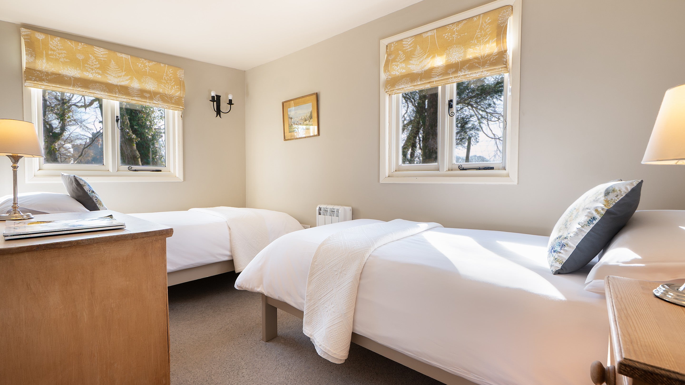 The twin bedroom at The Summer House, Cumbria