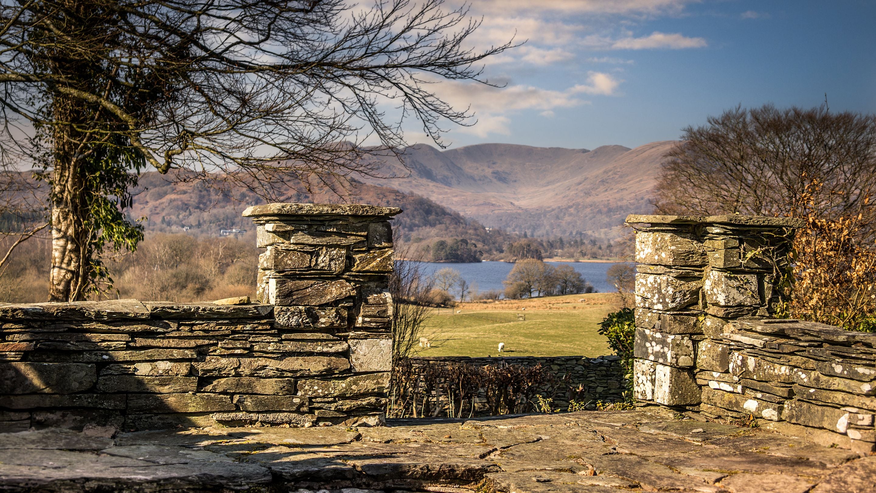 A view of Lake Windermere from the garden of The Summer House, Cumbria