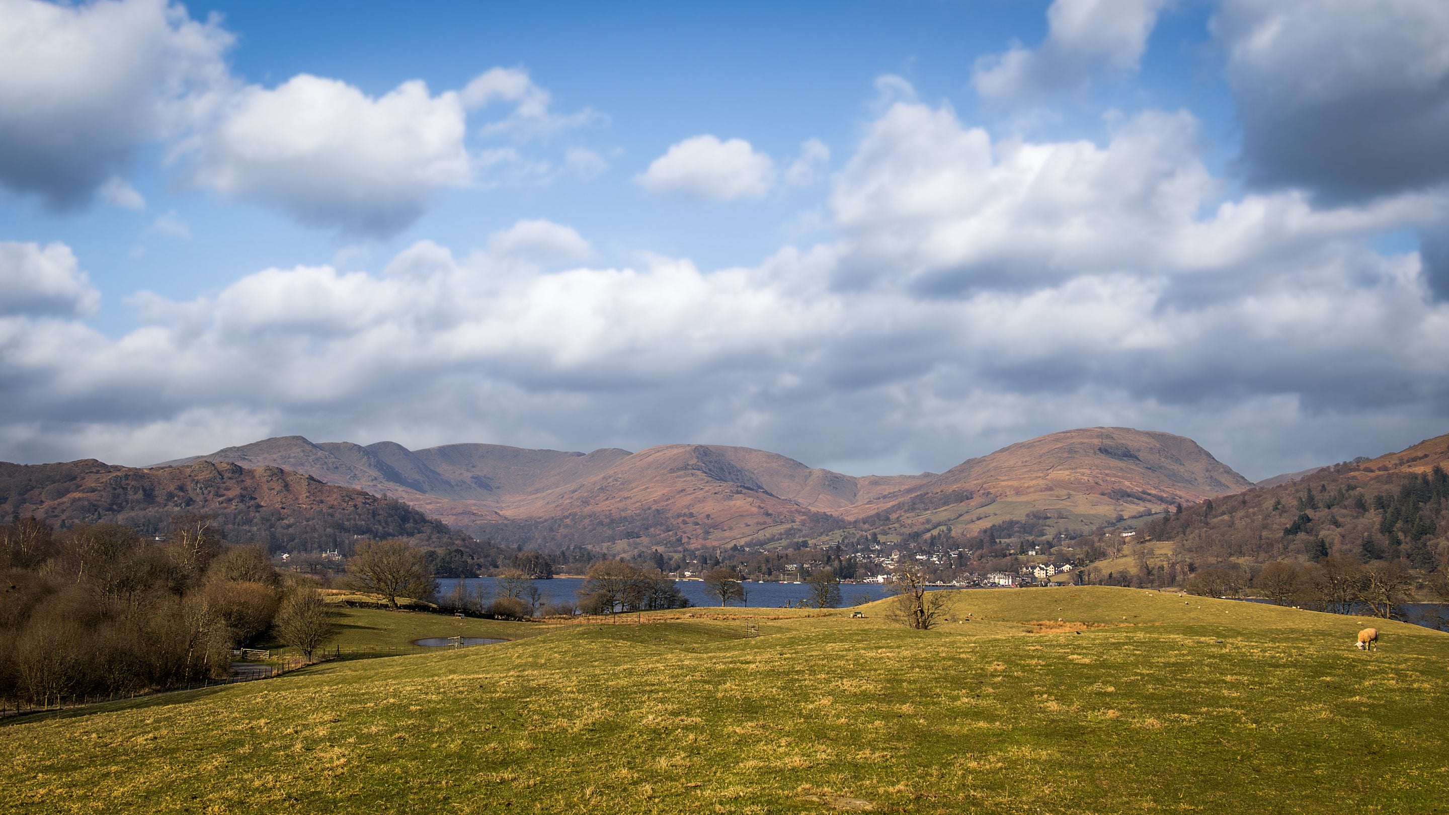 Lake Windermere and the surrounding hills, Cumbria