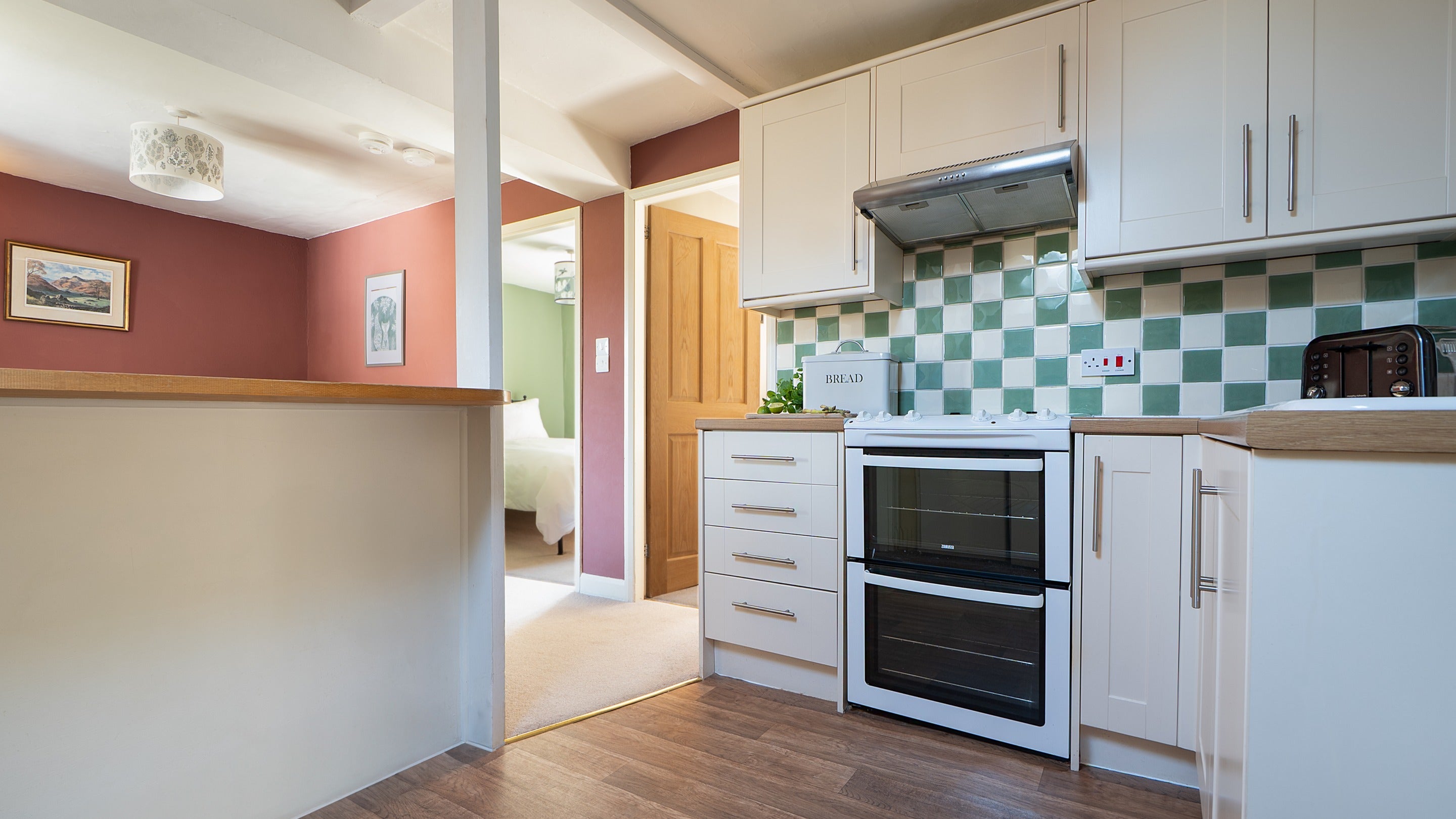 The open-plan kitchen and sitting room at Tanner Brow, Cumbria