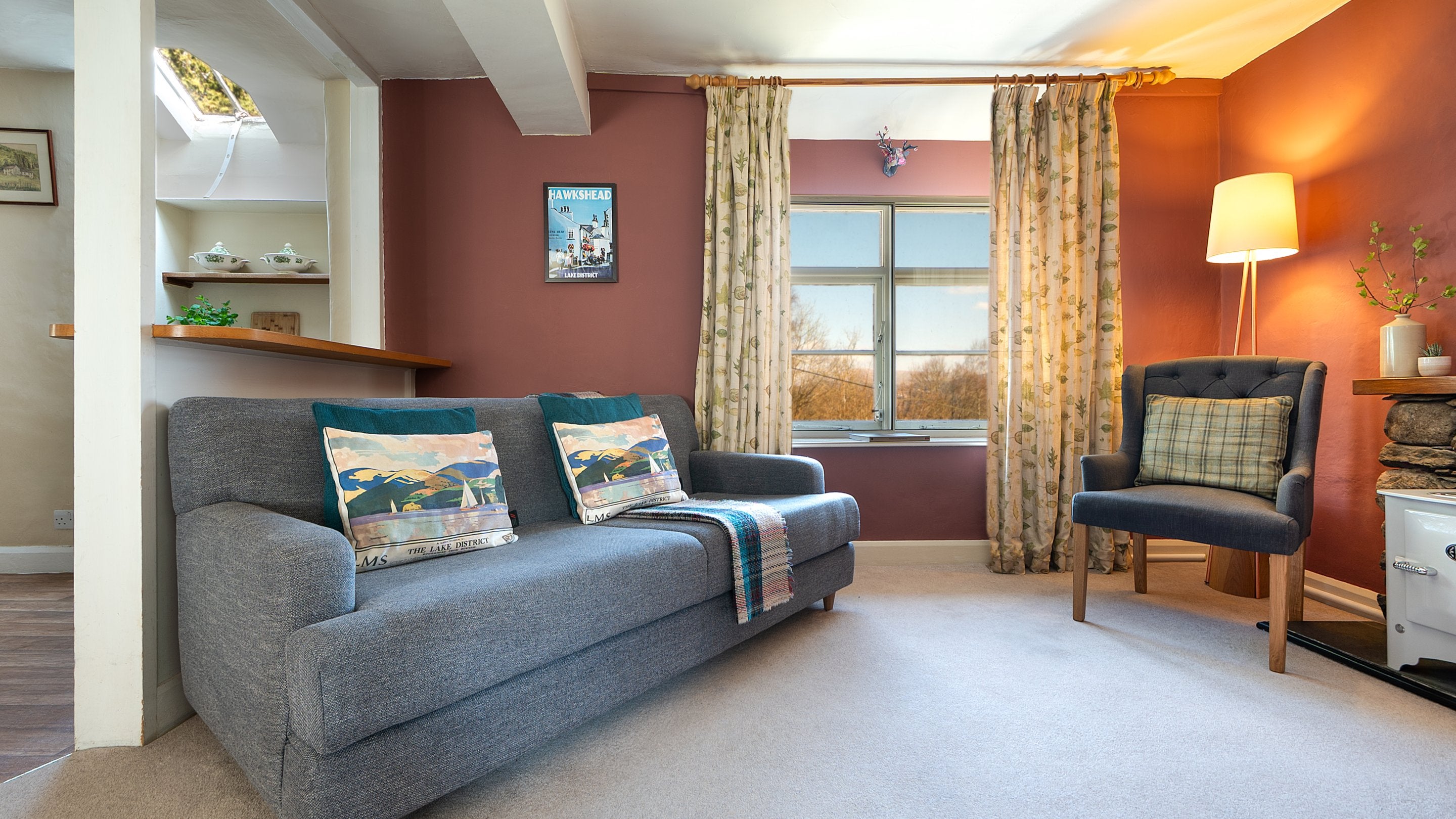The open-plan kitchen and sitting room at Tanner Brow, Cumbria