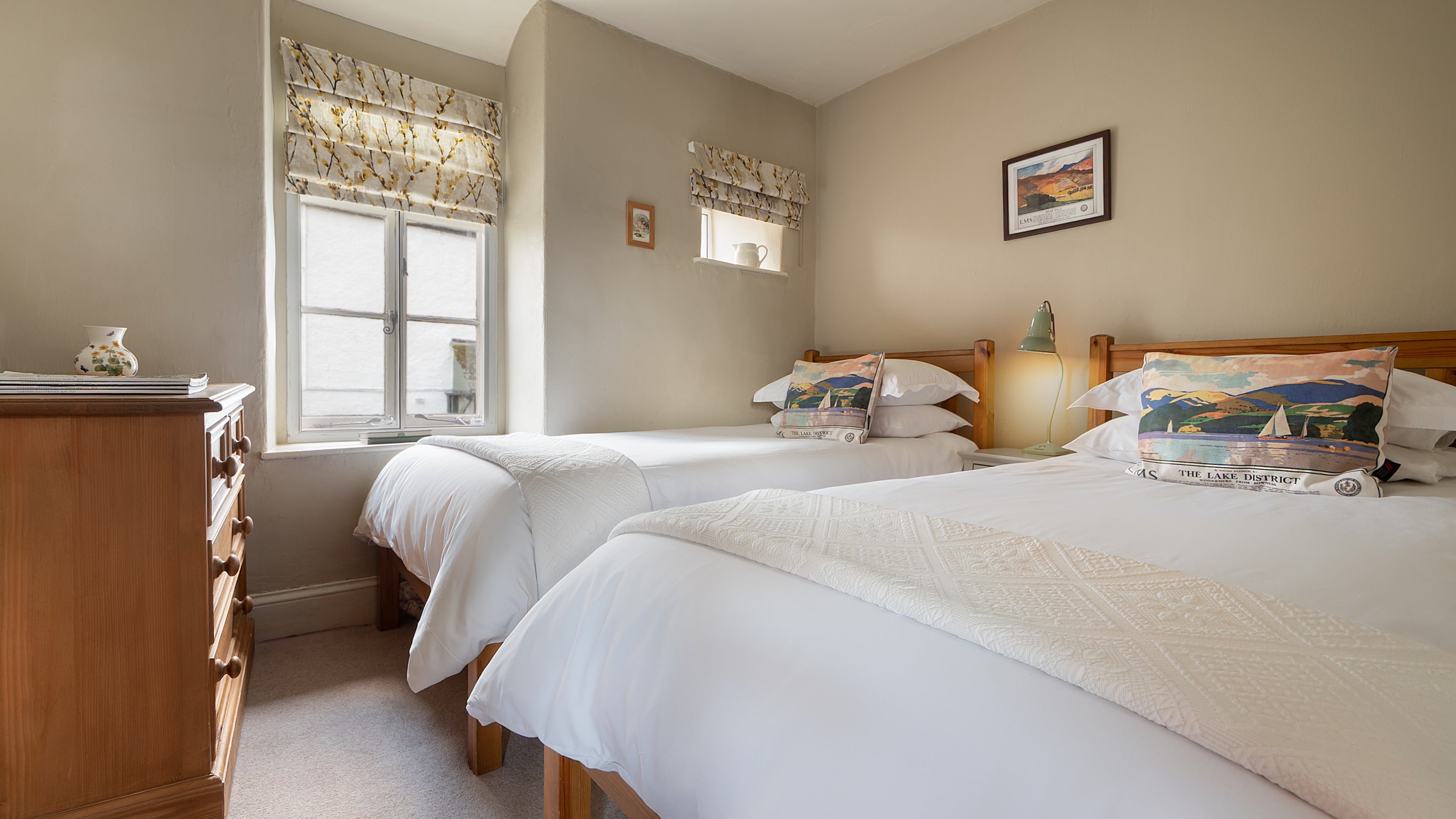 The twin bedroom at Tanner Brow, Cumbria