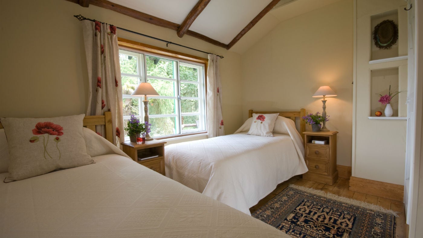 The twin bedroom at Trees, nr Ambleside, Lake District