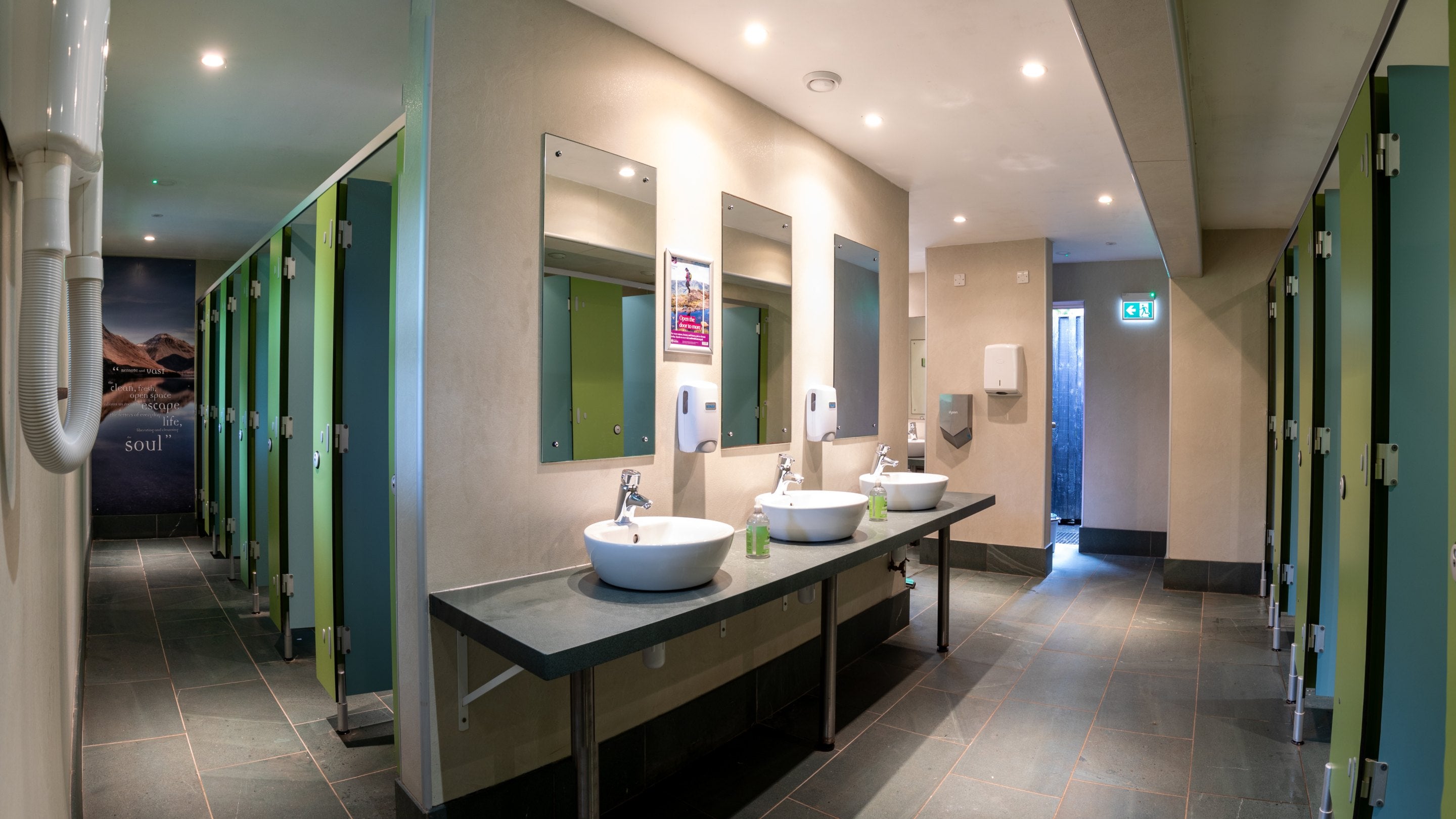 The facilities block at Wasdale Campsite, Cumbria