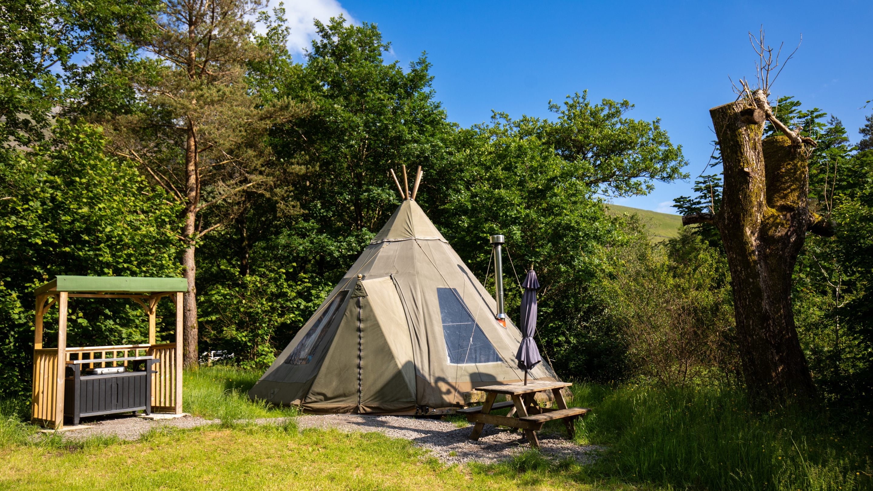 One of the tipis at Wasdale Campsite, Cumbria