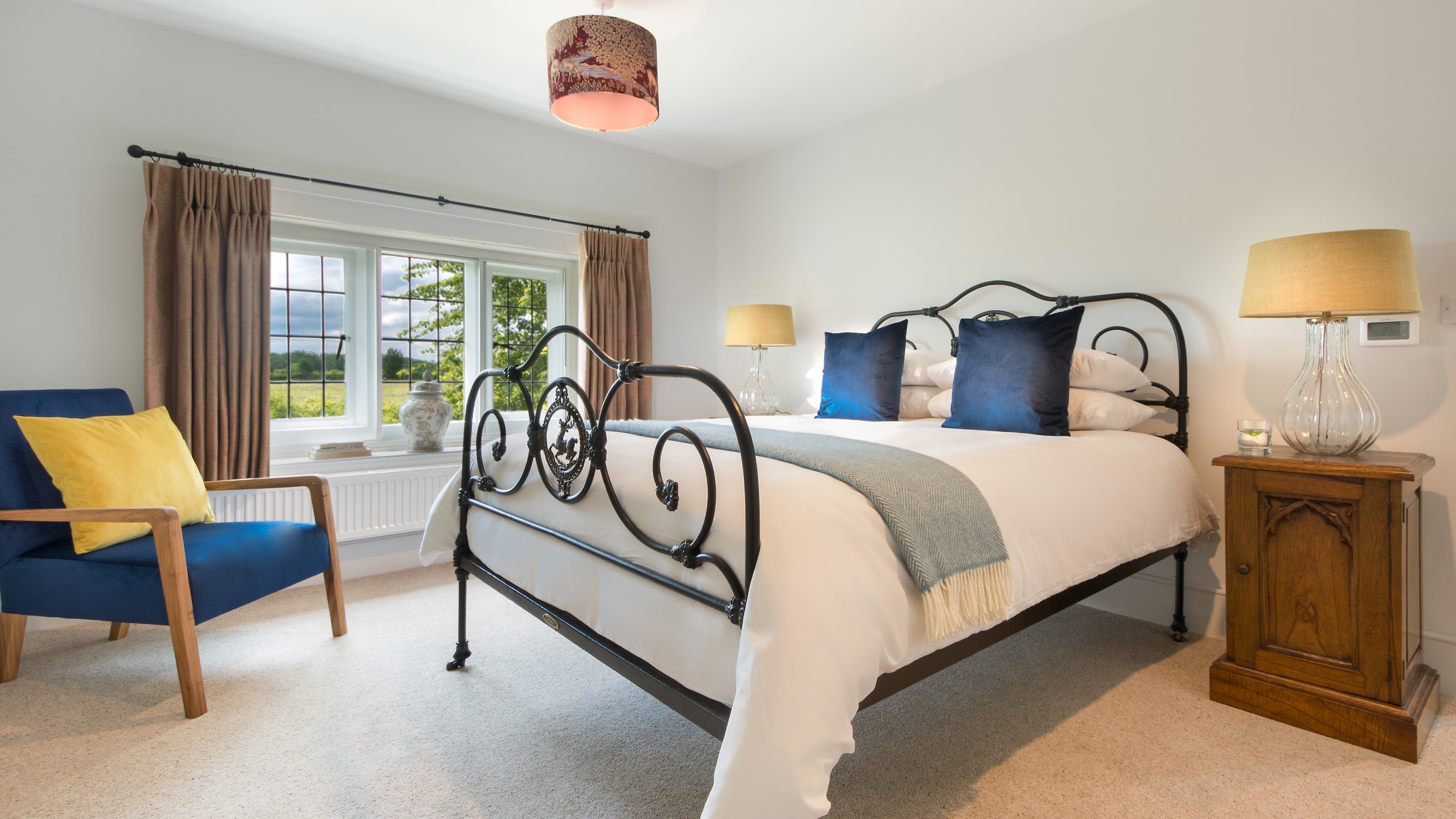 The second double bedroom at Lyveden Cottage, Northamptonshire
