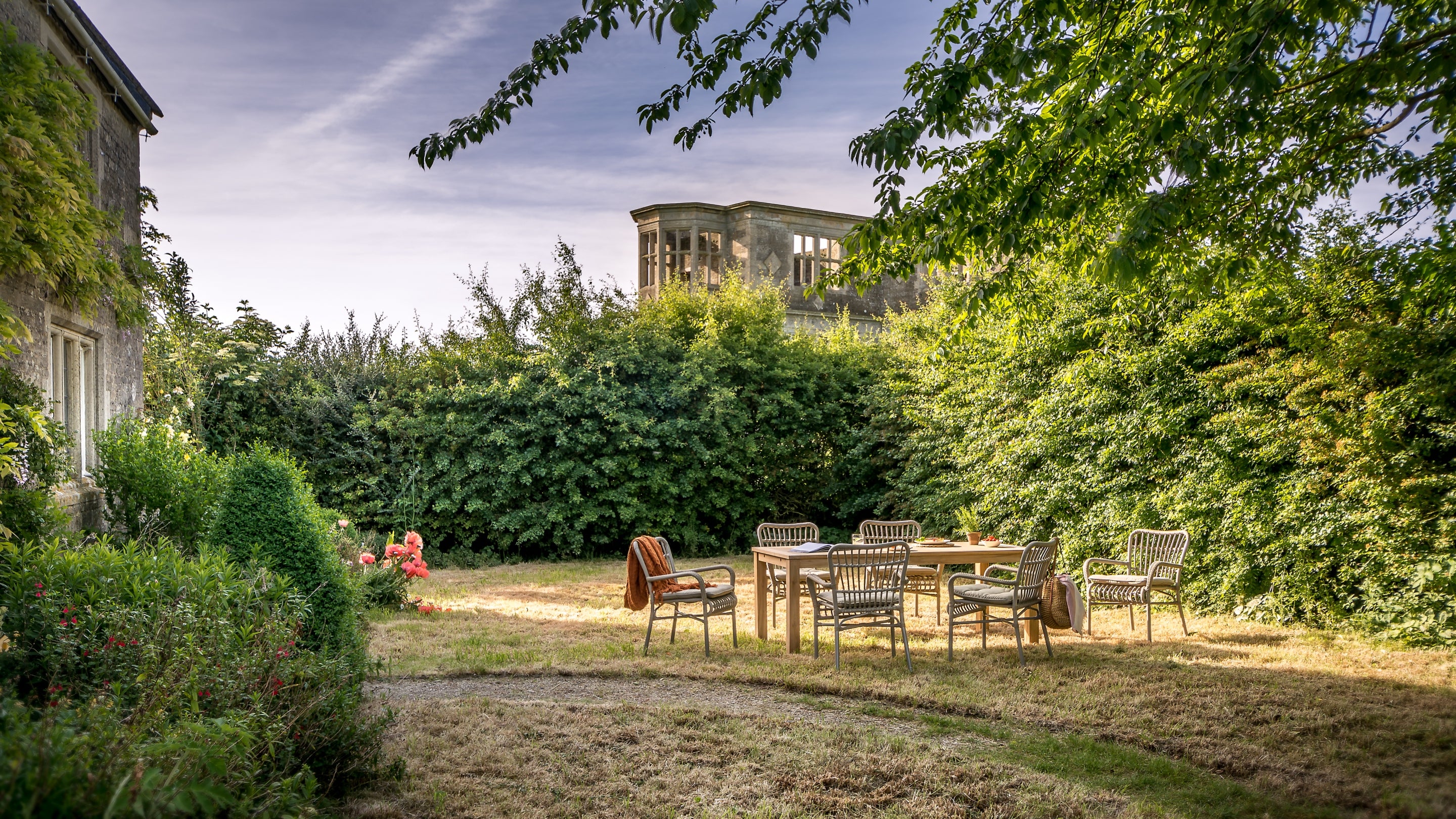 The garden at Lyveden Cottage, Northamptonshire