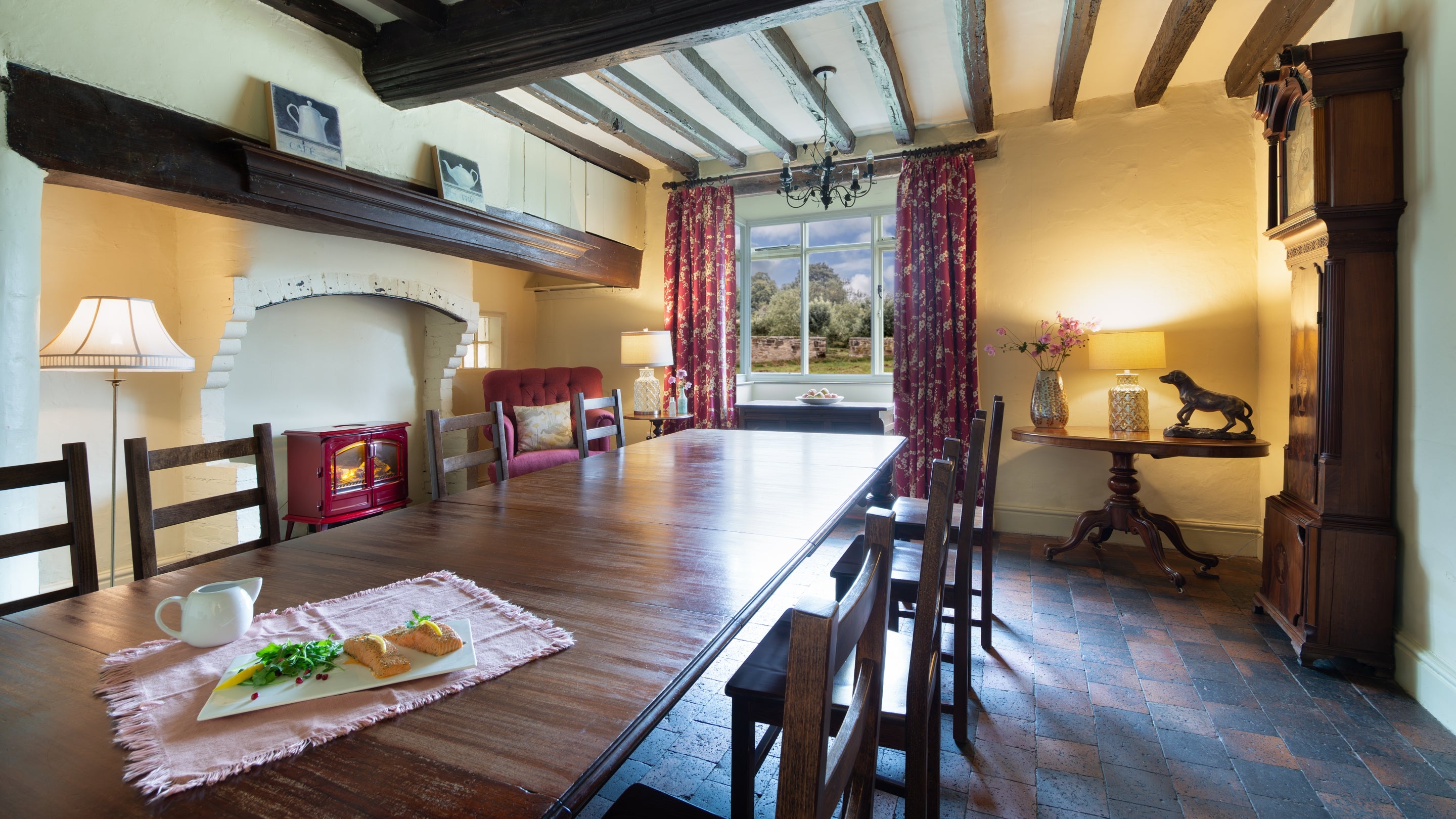 The dining room at Southwood House Farm, Leicestershire