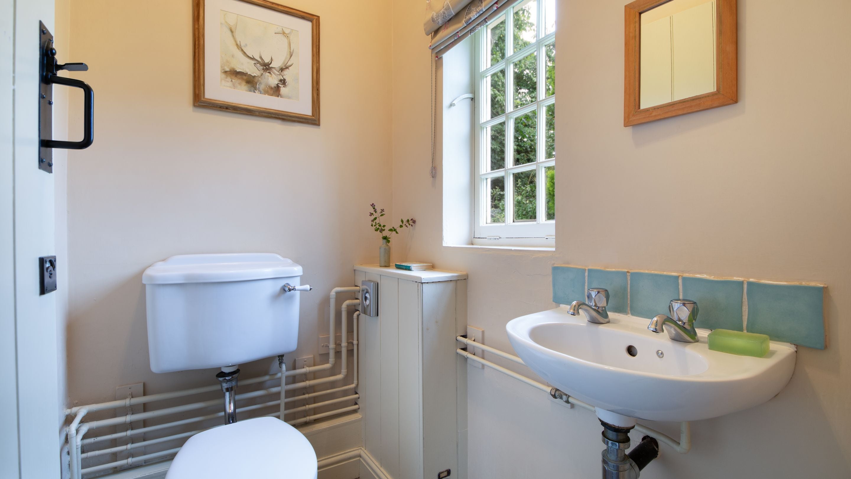 The downstairs toilet off the utility room at Southwood House Farm, Leicestershire