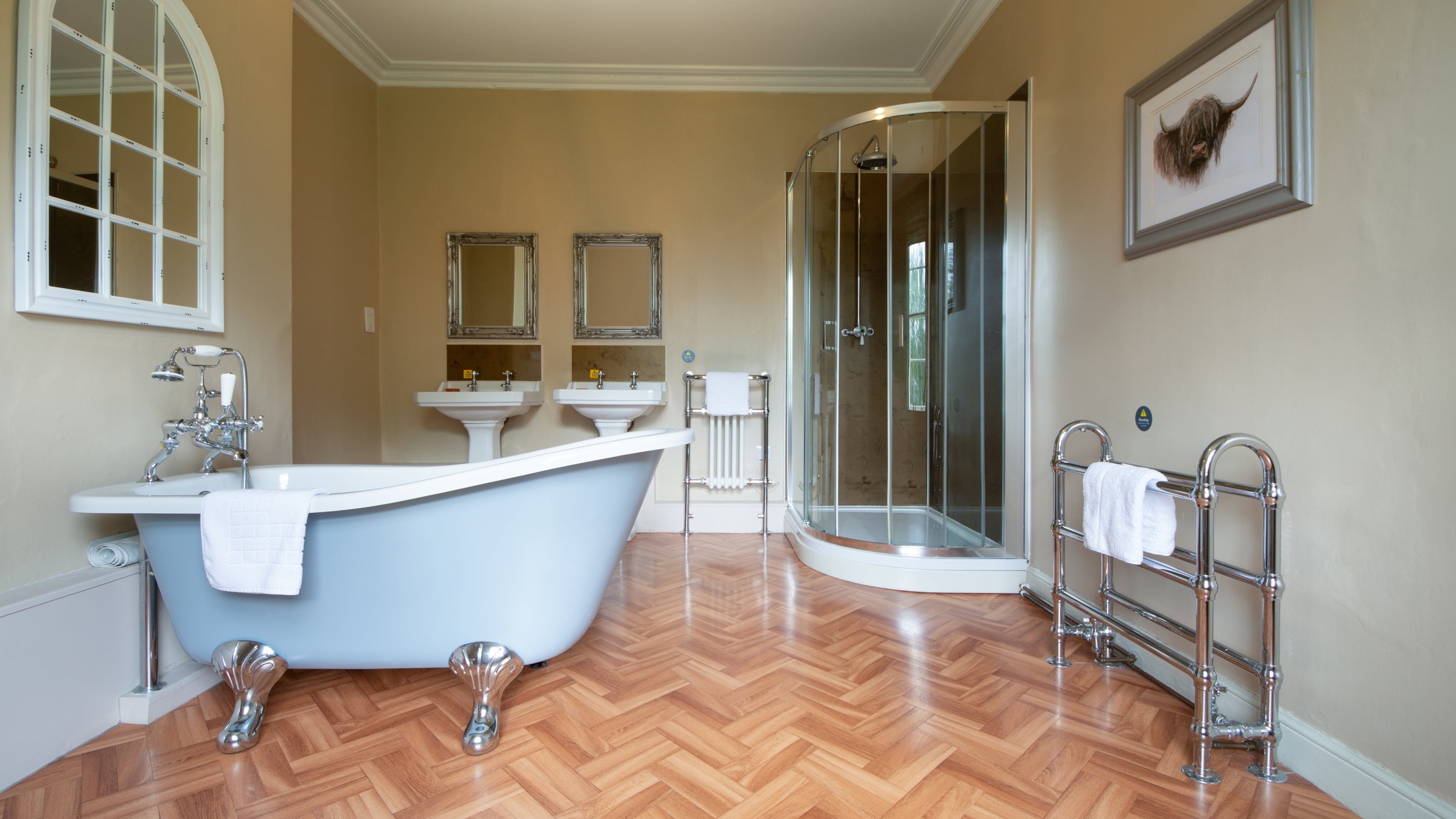 One of the first-floor bathrooms at Southwood House Farm, Leicestershire
