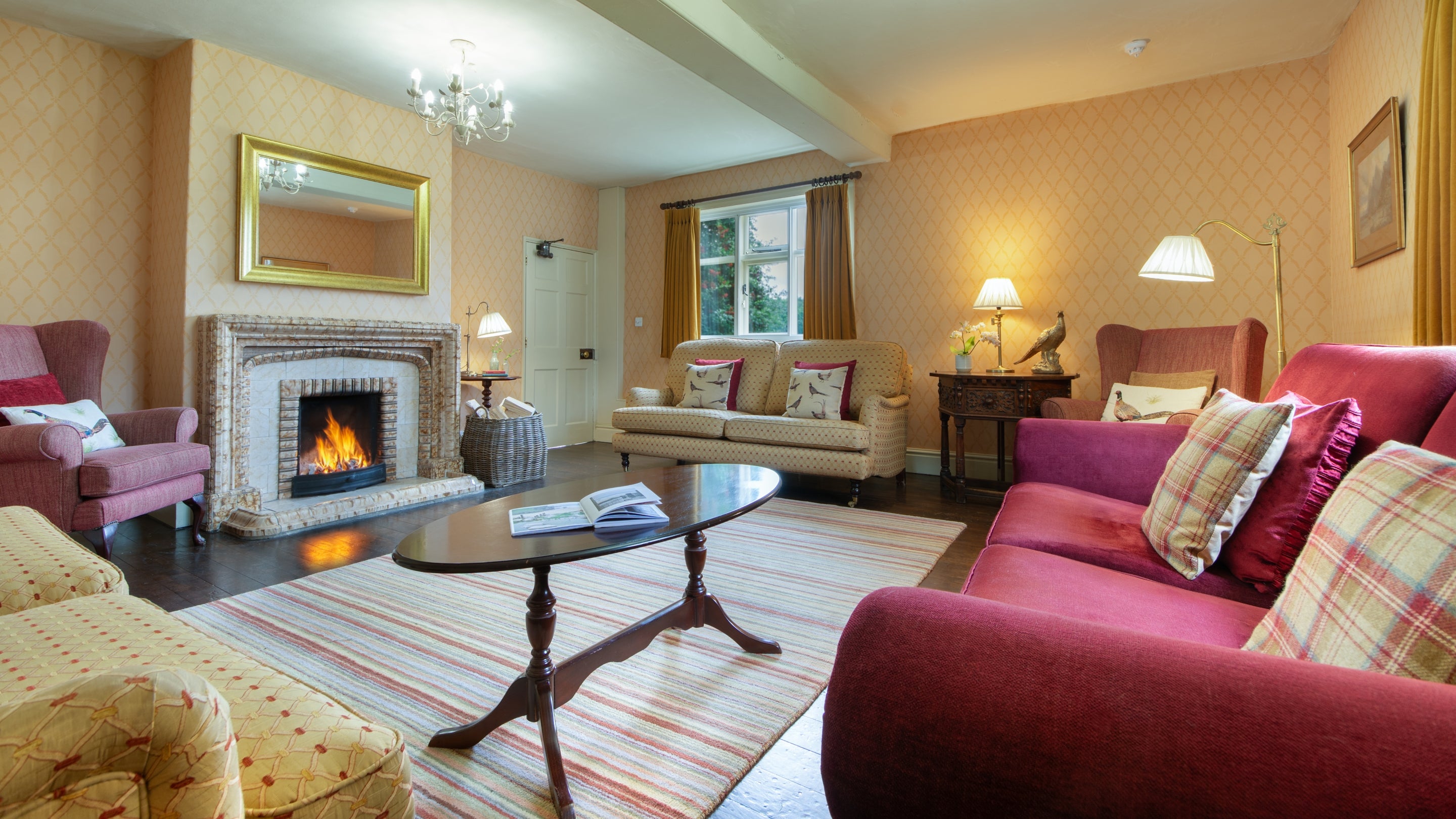 The main sitting room at Southwood House Farm, Leicestershire