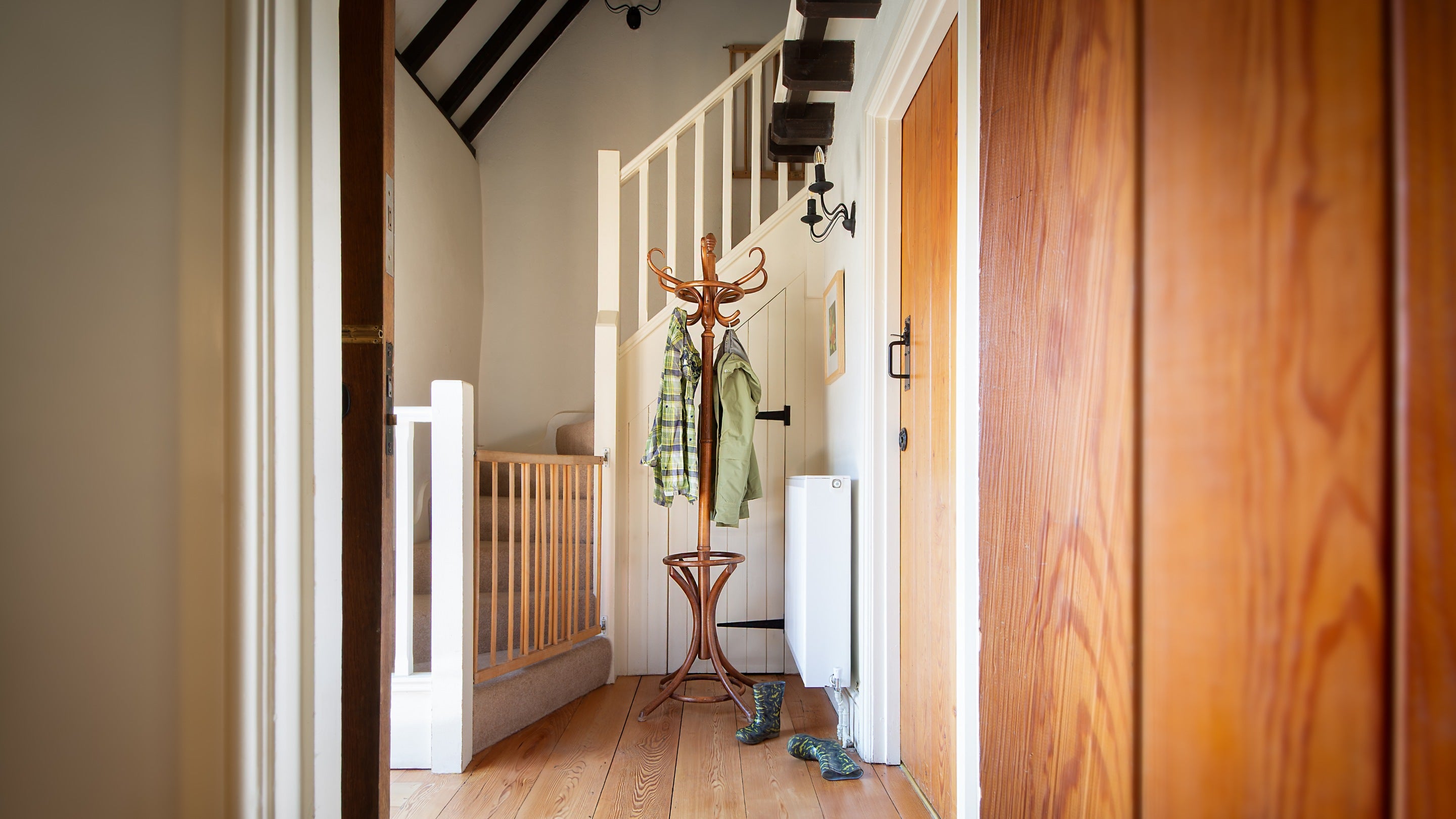 The entrance hall, viewed from the open-plan living space at 2 Horsey Barns, Norfolk